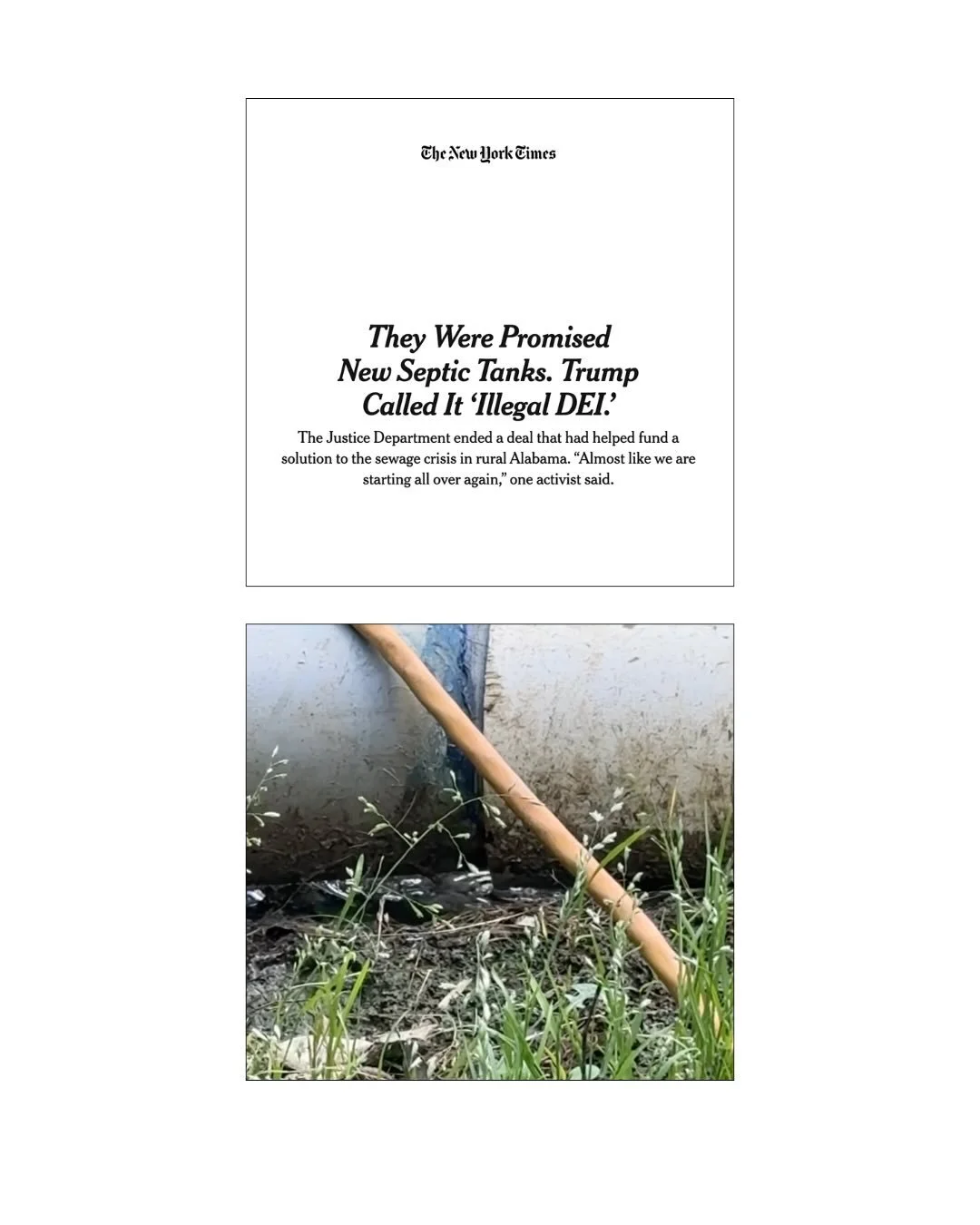 📰 #StudioForReads

This week, we&rsquo;re reading about the ongoing sewage crisis in rural Alabama &mdash; and how the rollback of DEI and civil rights protections is leaving Black communities without basic sanitation infrastructure. It&rsquo;s a st