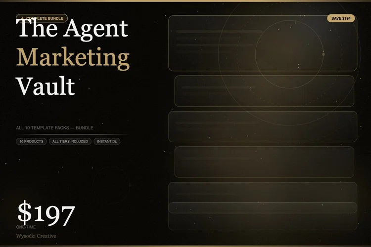 The Agent Marketing Vault, all ten template packs