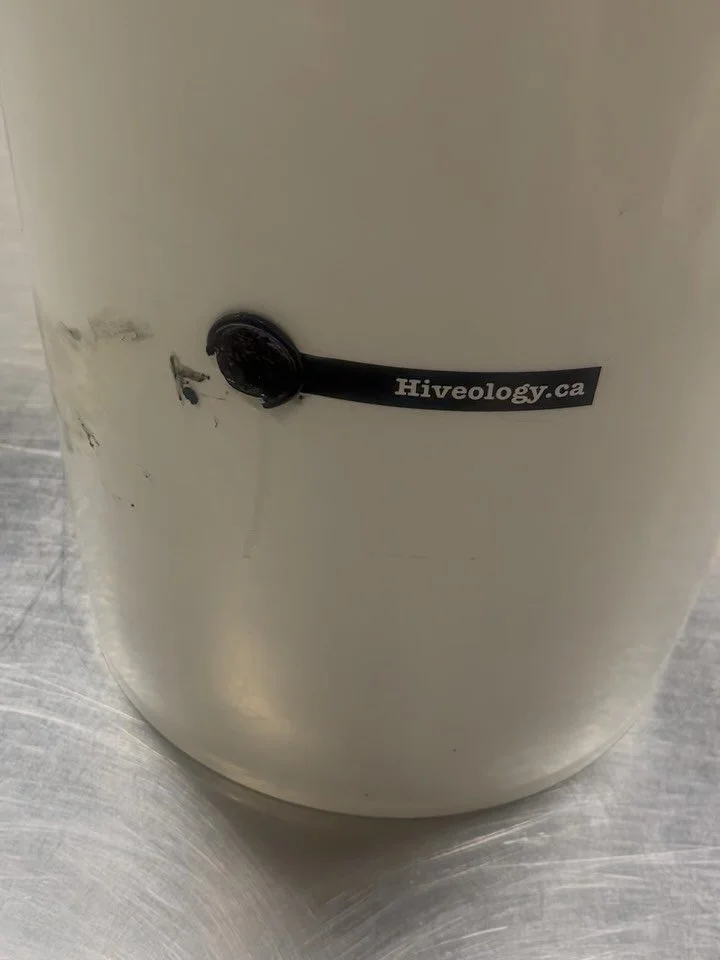 Fermented.  Blackened.  Okanagan.  Wildflower.  Honey 🍯 🐝  #wildflower #honey #blackened 60C for 36 day with 3% sea salt.  This has some wild flavours going on here.  Think, floral, molasses vibes with a flavour that keeps developing as she sits on