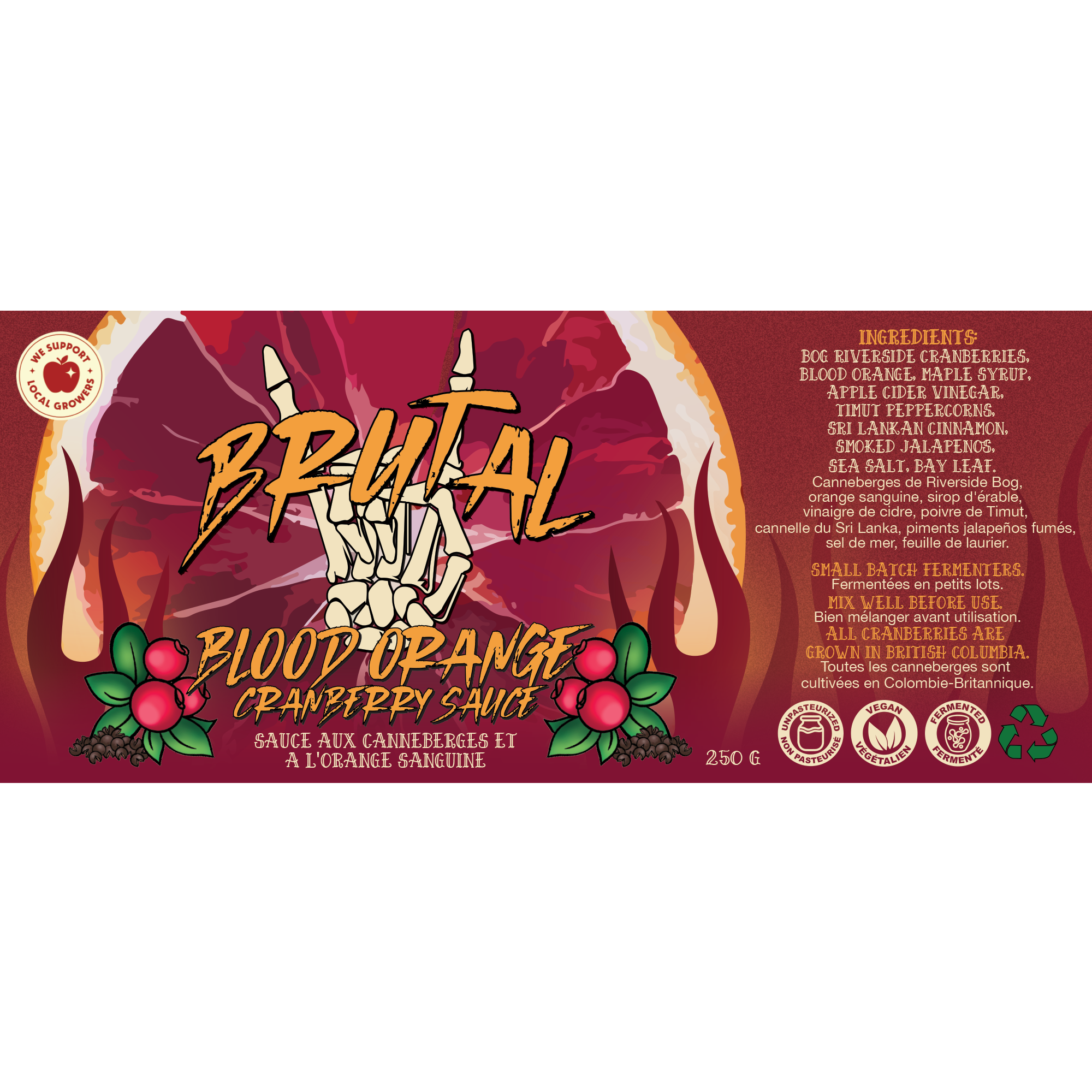 Blood Orange Cranberry Sauce 250 g