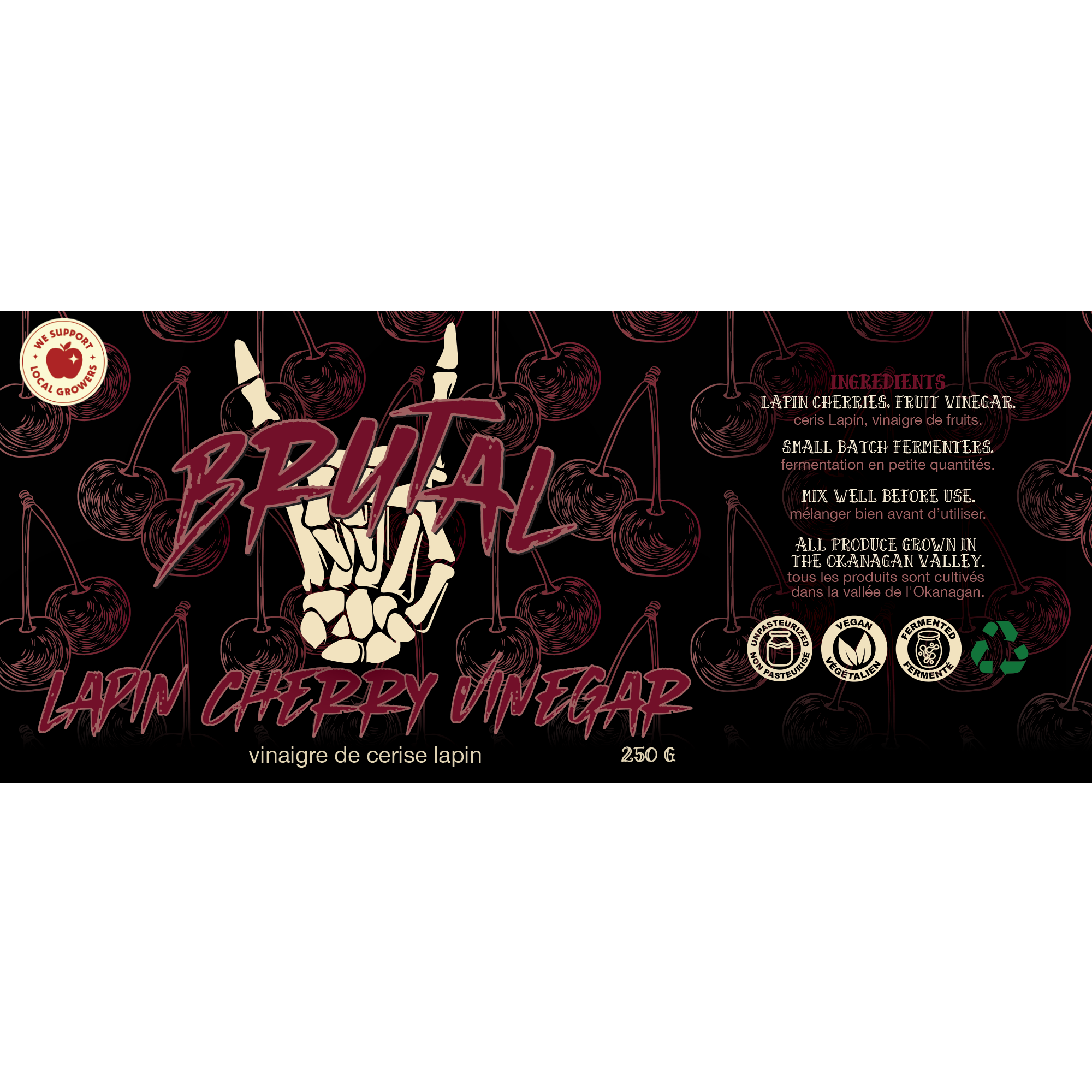 Okanagan Lapin Cherry Vinegar 250 g