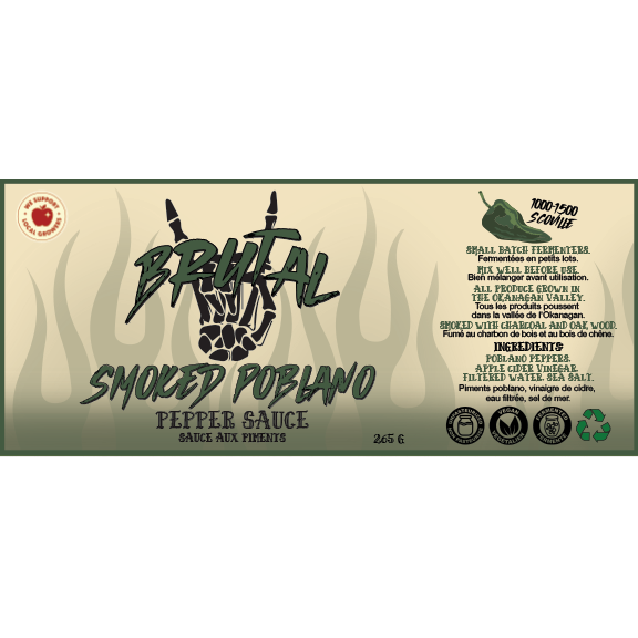 Oak and Charcoal Smoked Poblano Pepper Sauce 250 g