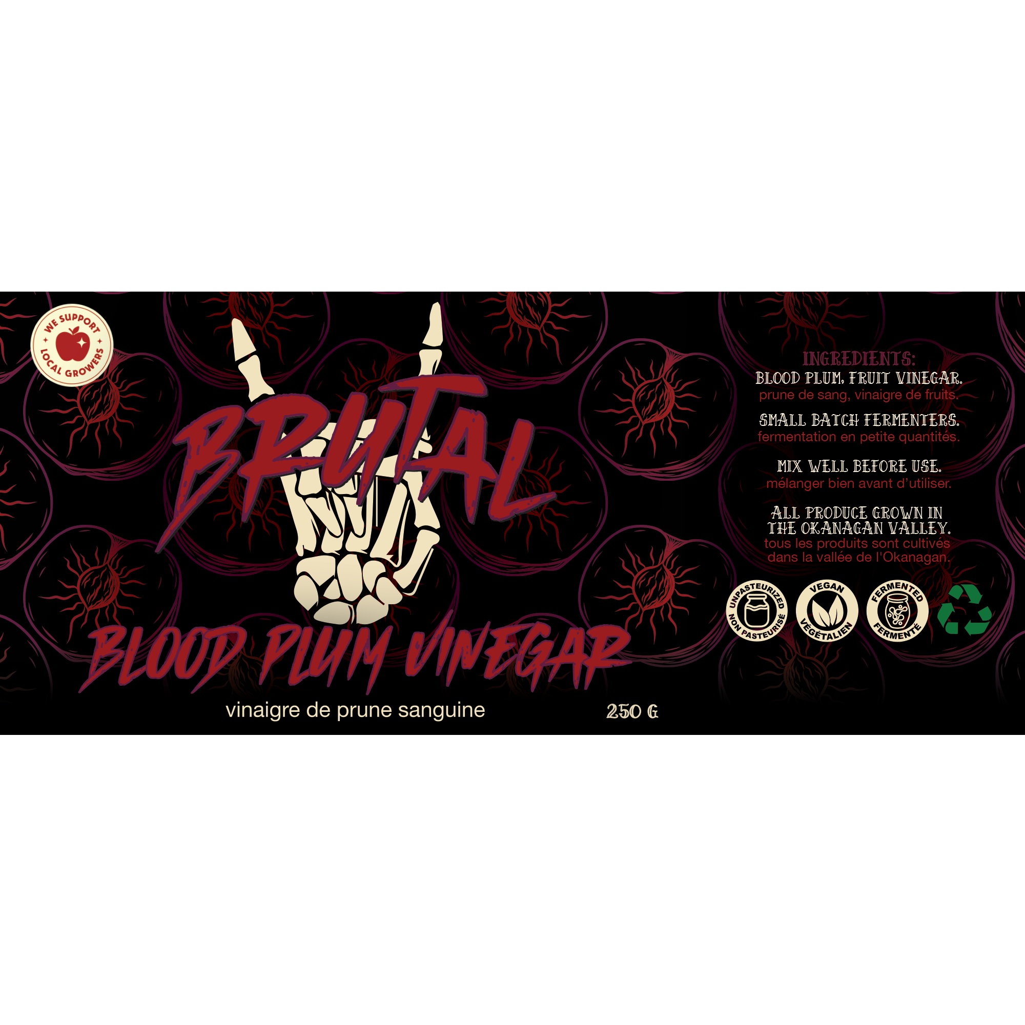 Okanagan Blood Plum Vinegar 250 g
