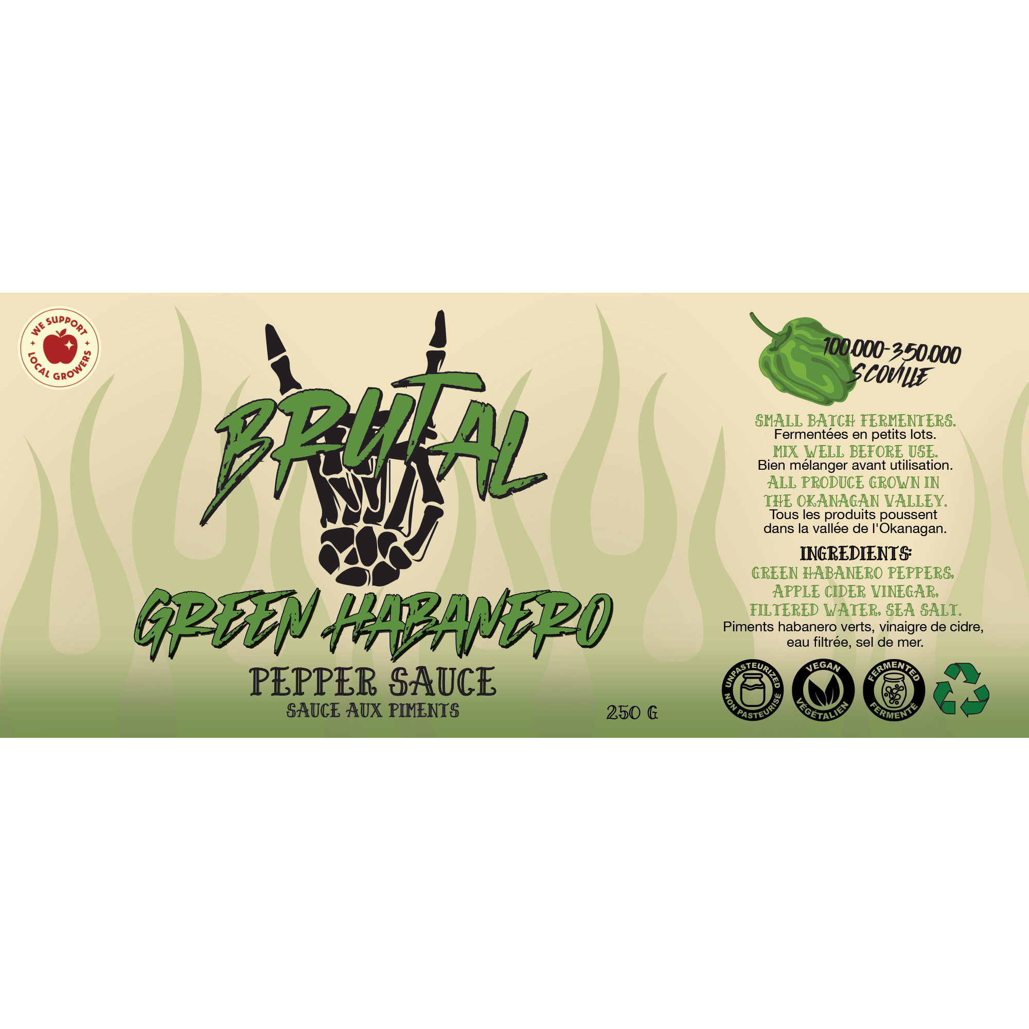 Green Habanero Pepper Sauce 250 g