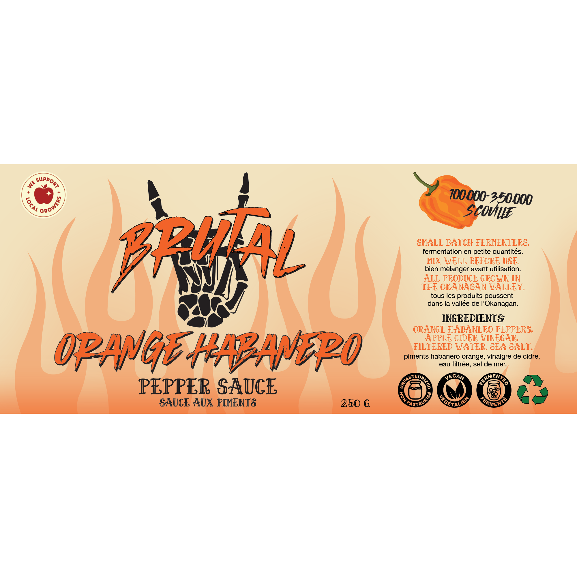 Orange Habanero Pepper Sauce 250 g