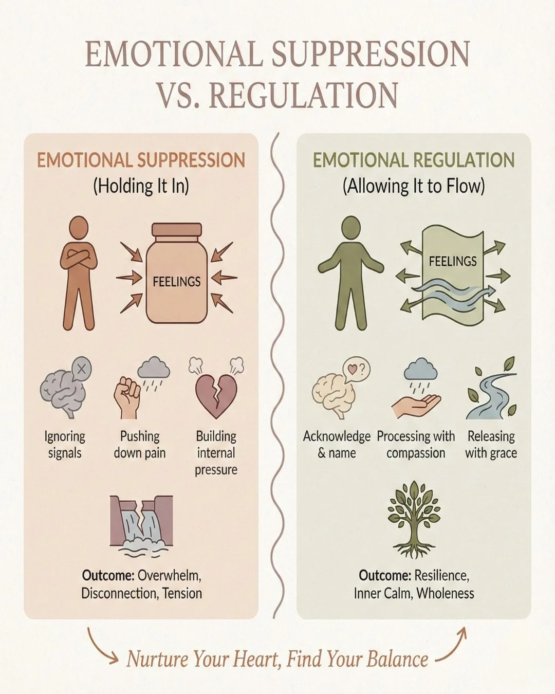 When emotions feel louder in midlife, it&rsquo;s not because you&rsquo;re becoming unstable.
It&rsquo;s because suppression is no longer working.

For years, many women learned to stay composed, capable, and calm no matter what.
The body adapted by h