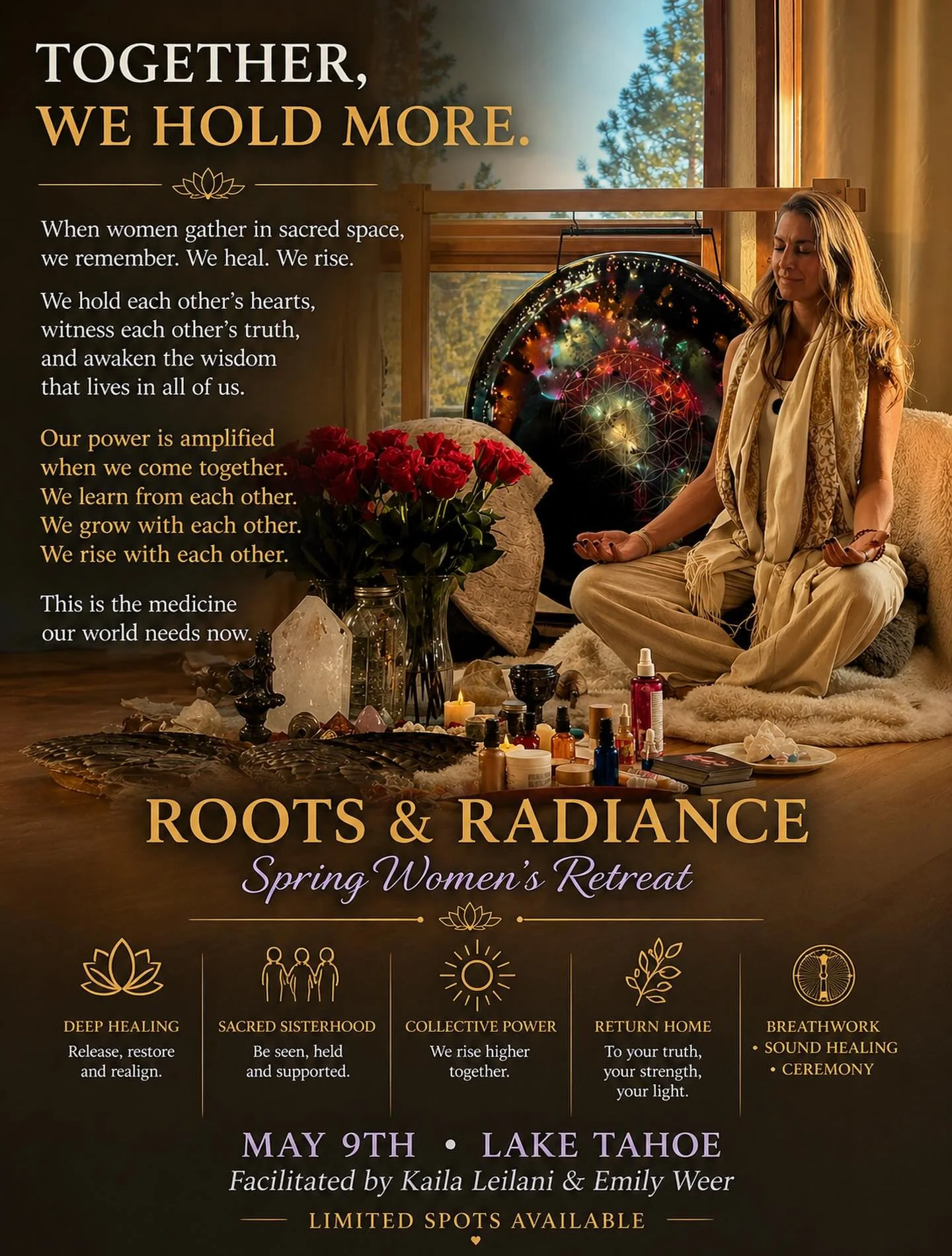 There is something that happens when women gather
that can&rsquo;t be replicated alone.

We soften.
We open.
We remember.

Not just who we are individually&hellip; but who we are in connection.

Because healing doesn&rsquo;t just happen in isolation.