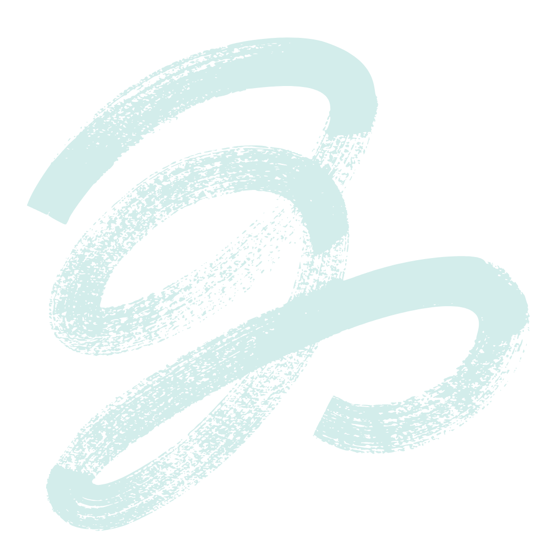 Digital illustration of interconnected rings in light blue color on a black background