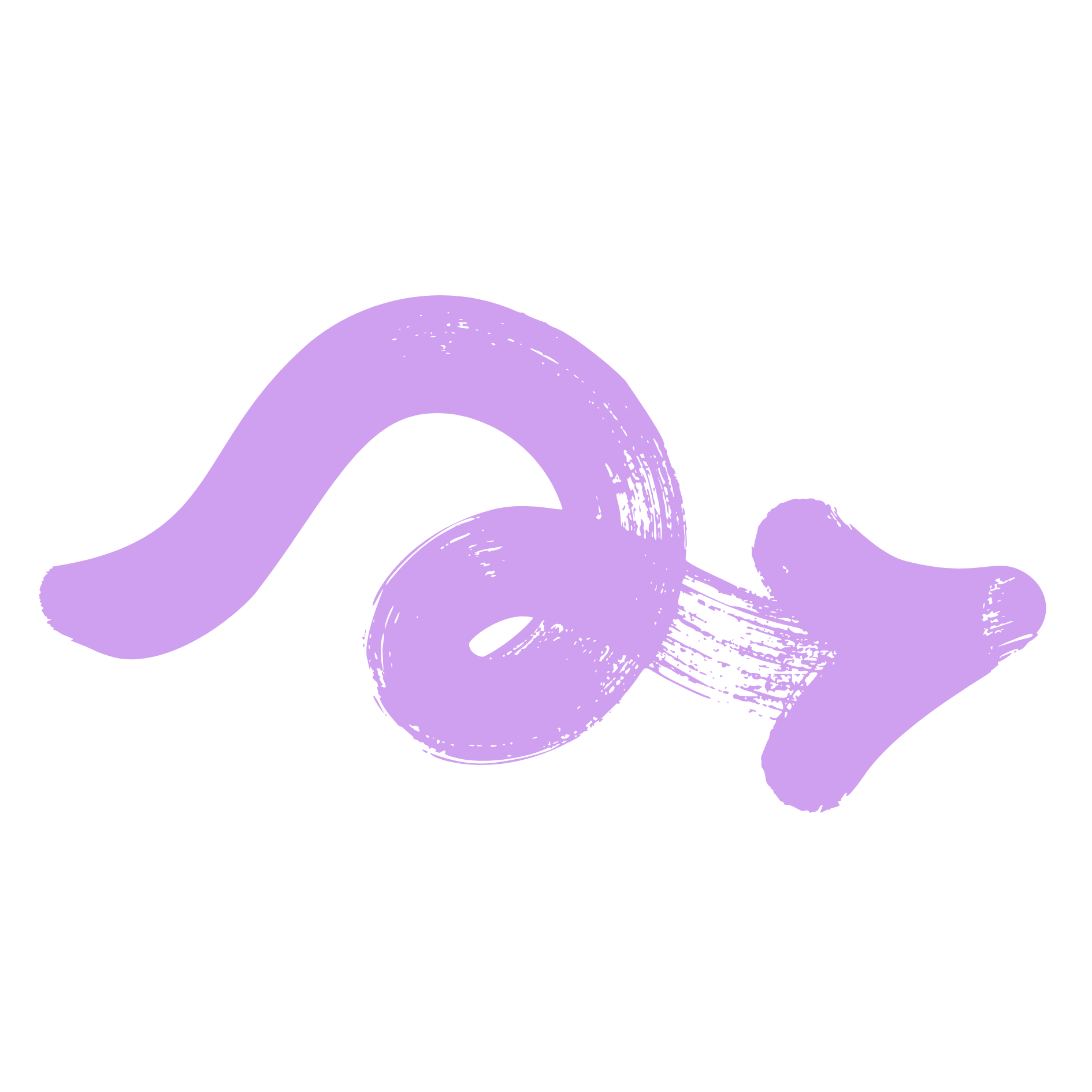 Purple brush stroke art on a black background.