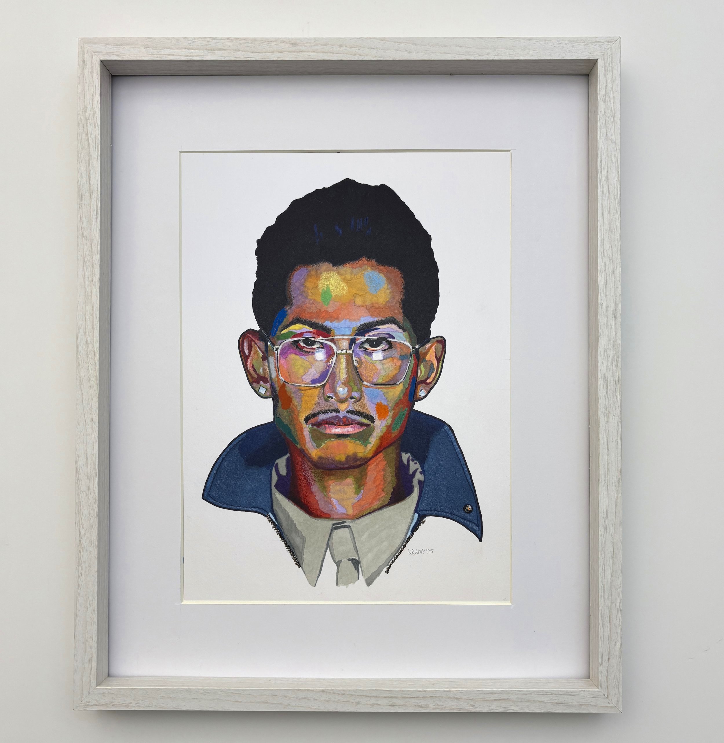 Kevin Kramp original drawing fashion illustration knitwear design Willy Chavarria portrait