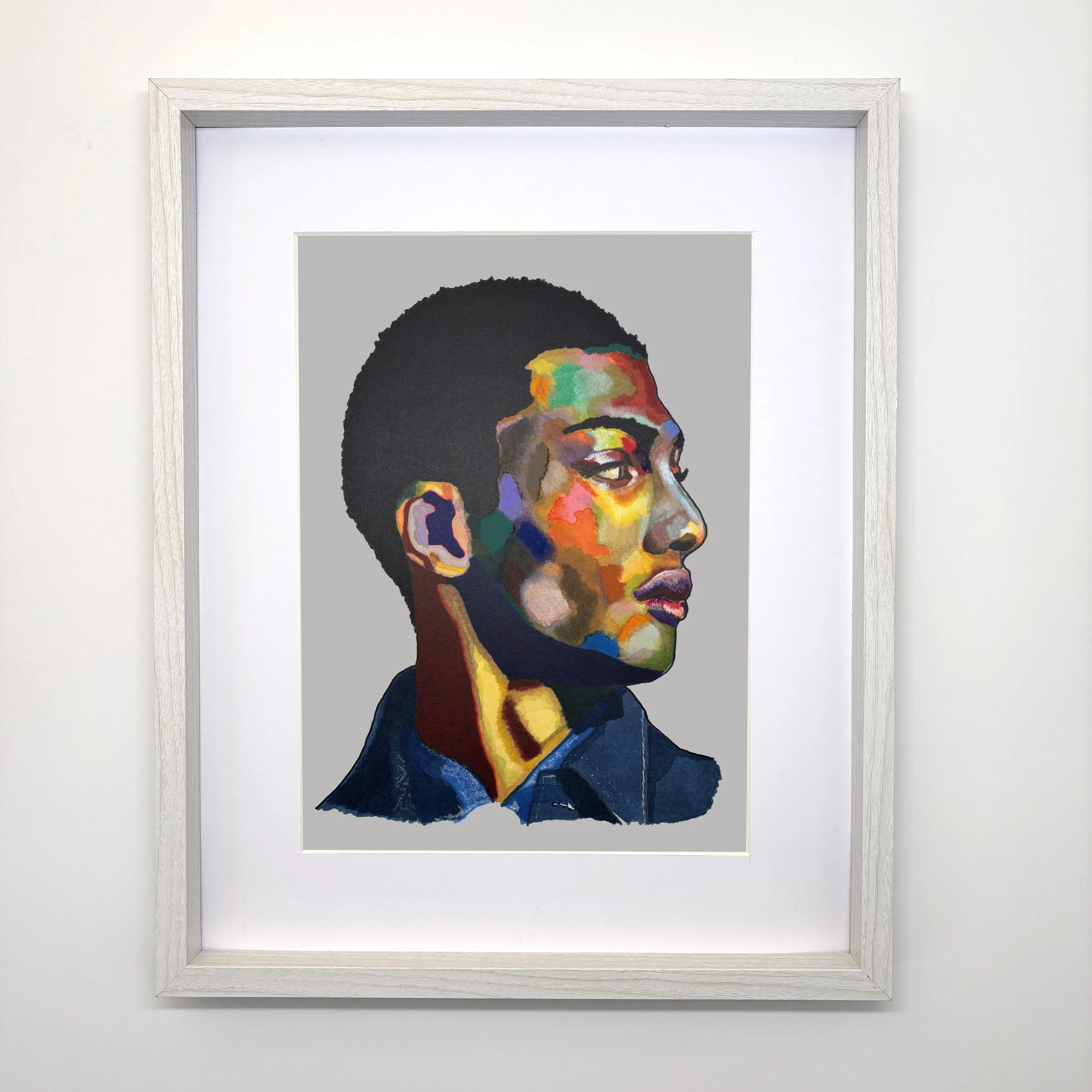 Framed Damon print gray background.jpg