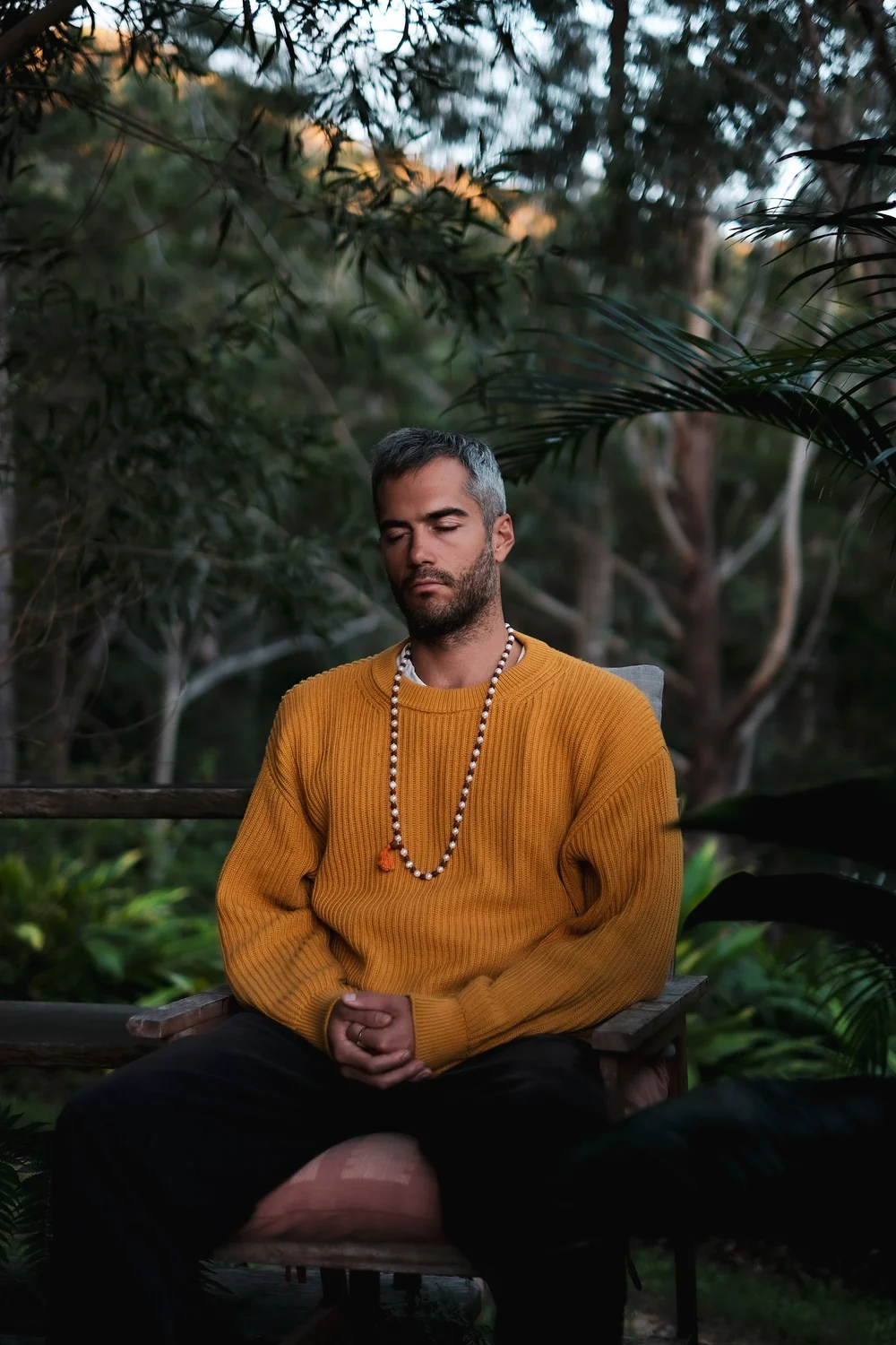 Massimo meditating