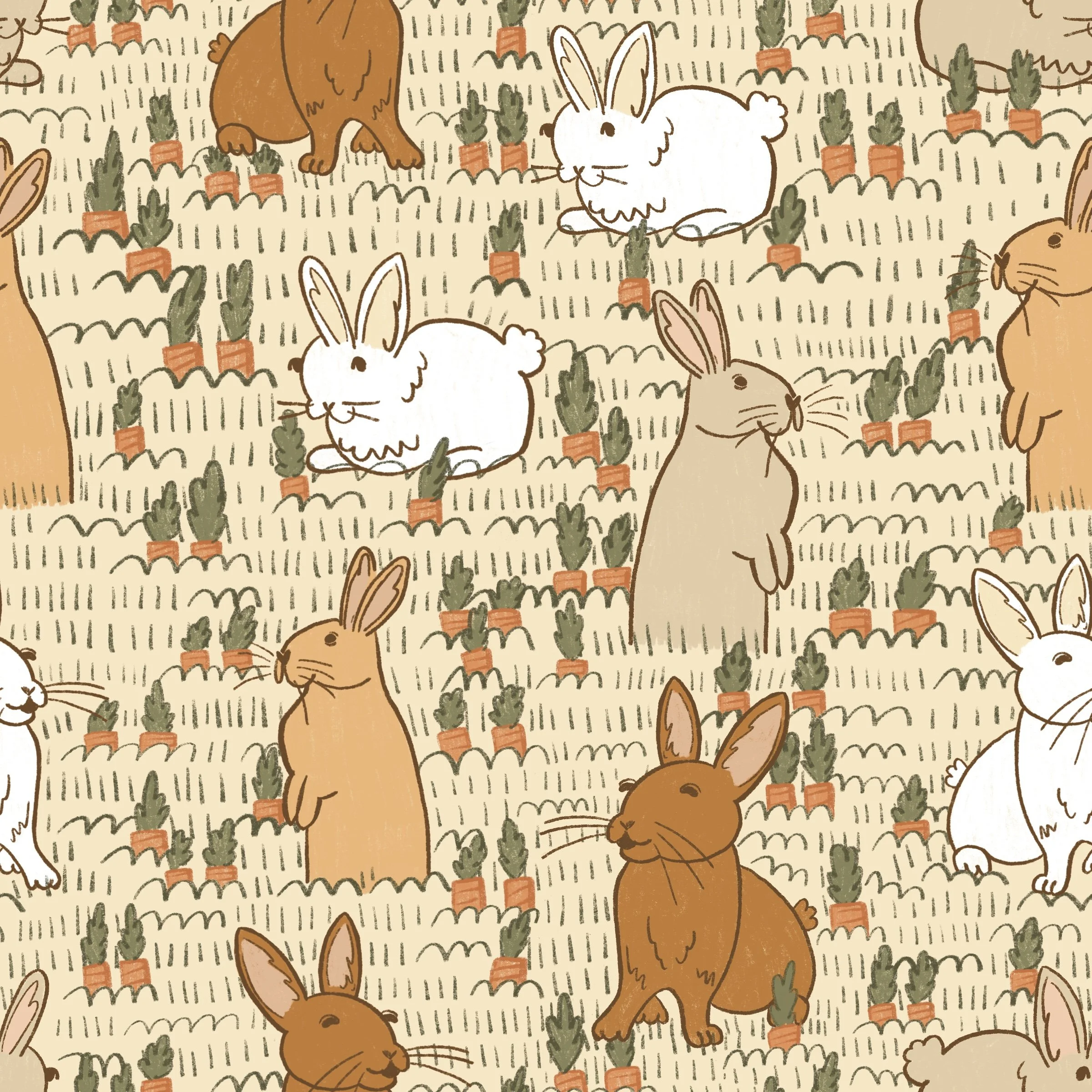 Snacking Bunnies-Beige-HW24-B34