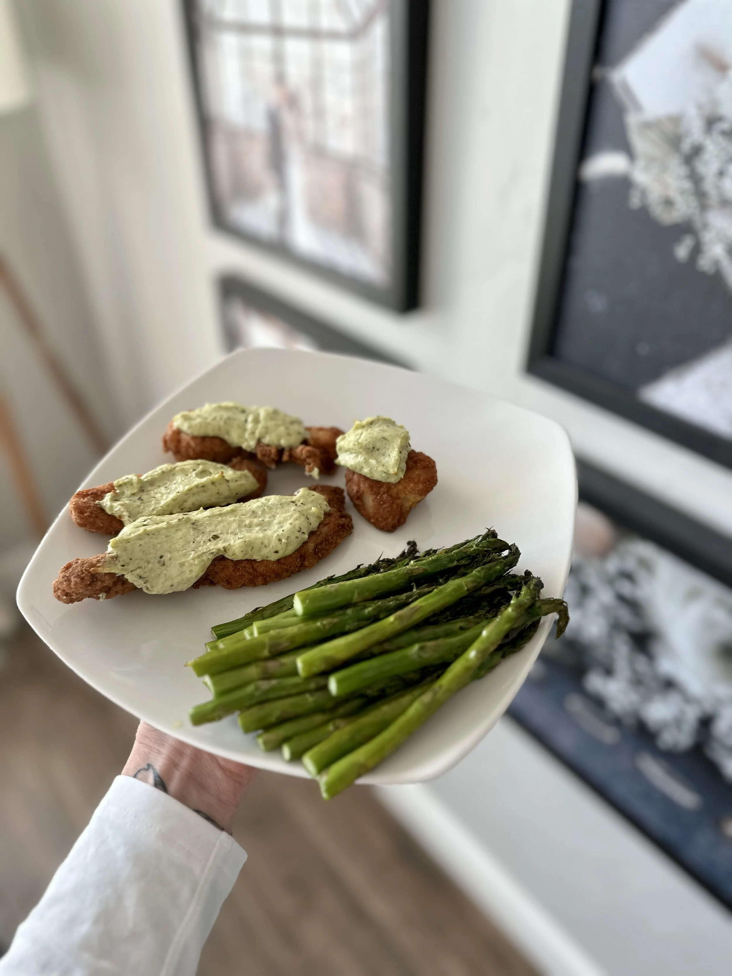 QUICK Pesto Goat Cheese Low Carb Chicken and Asparagus — Baylie Mindset