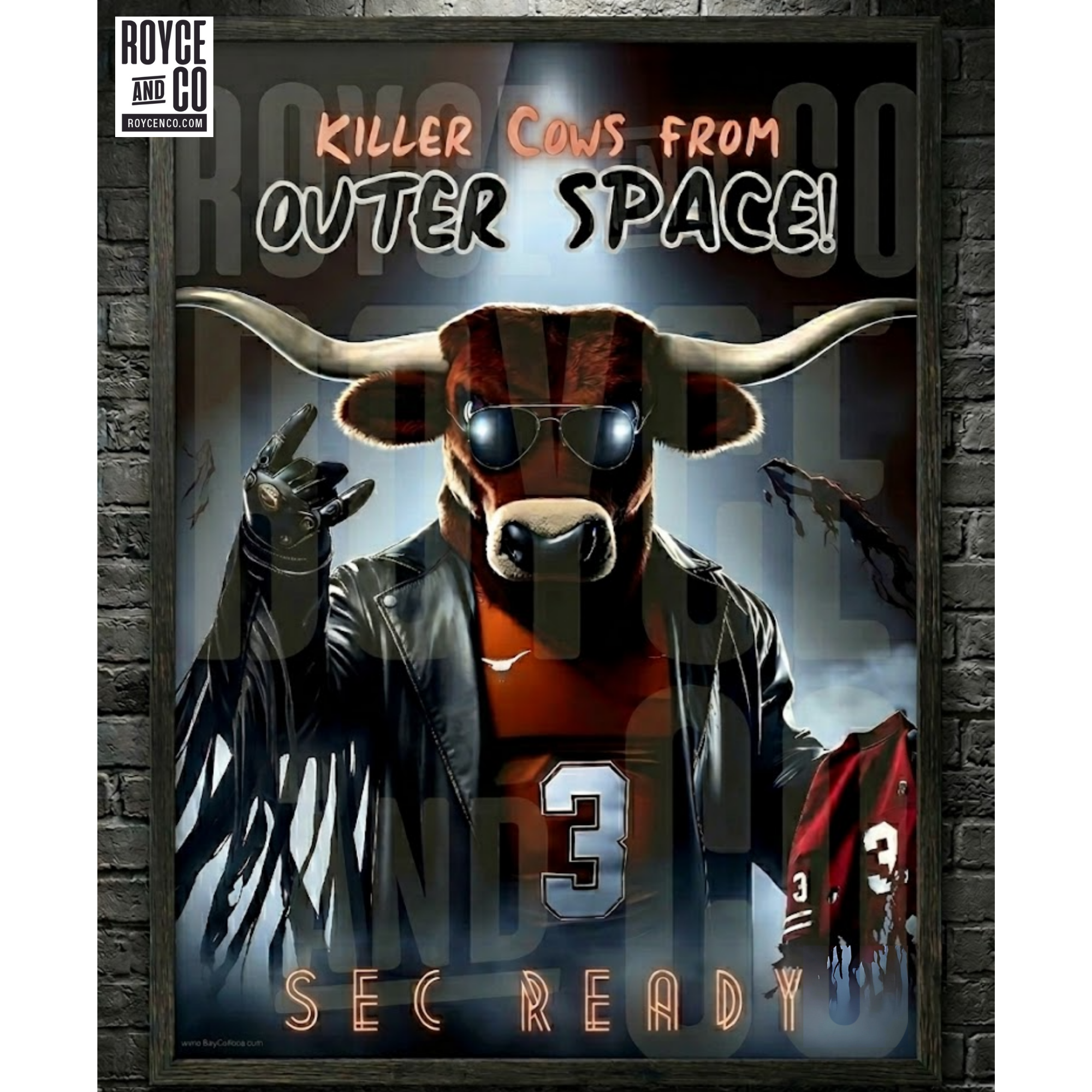 Killer Cows from Outer Space Poster | Texas Fan Wall Art