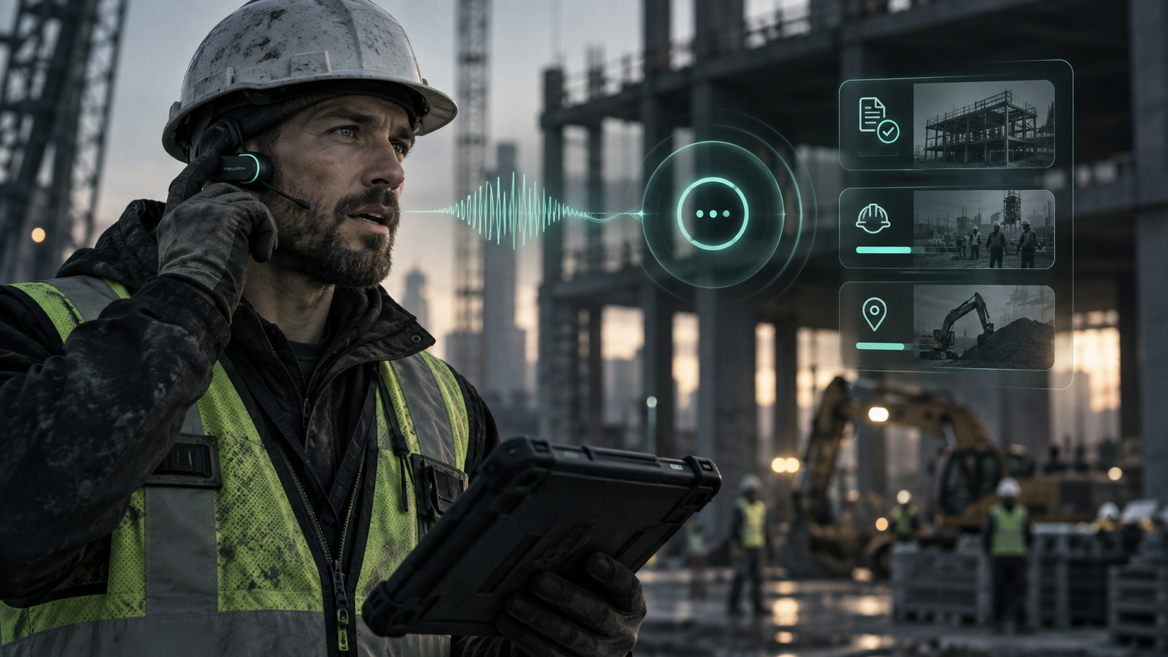 Hardline voice AI for construction field operations and jobsite documentation