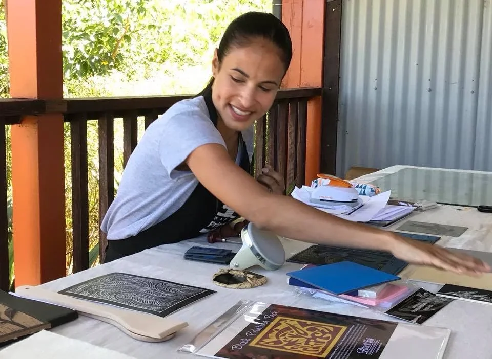Printmaking Demo at the Creative Space