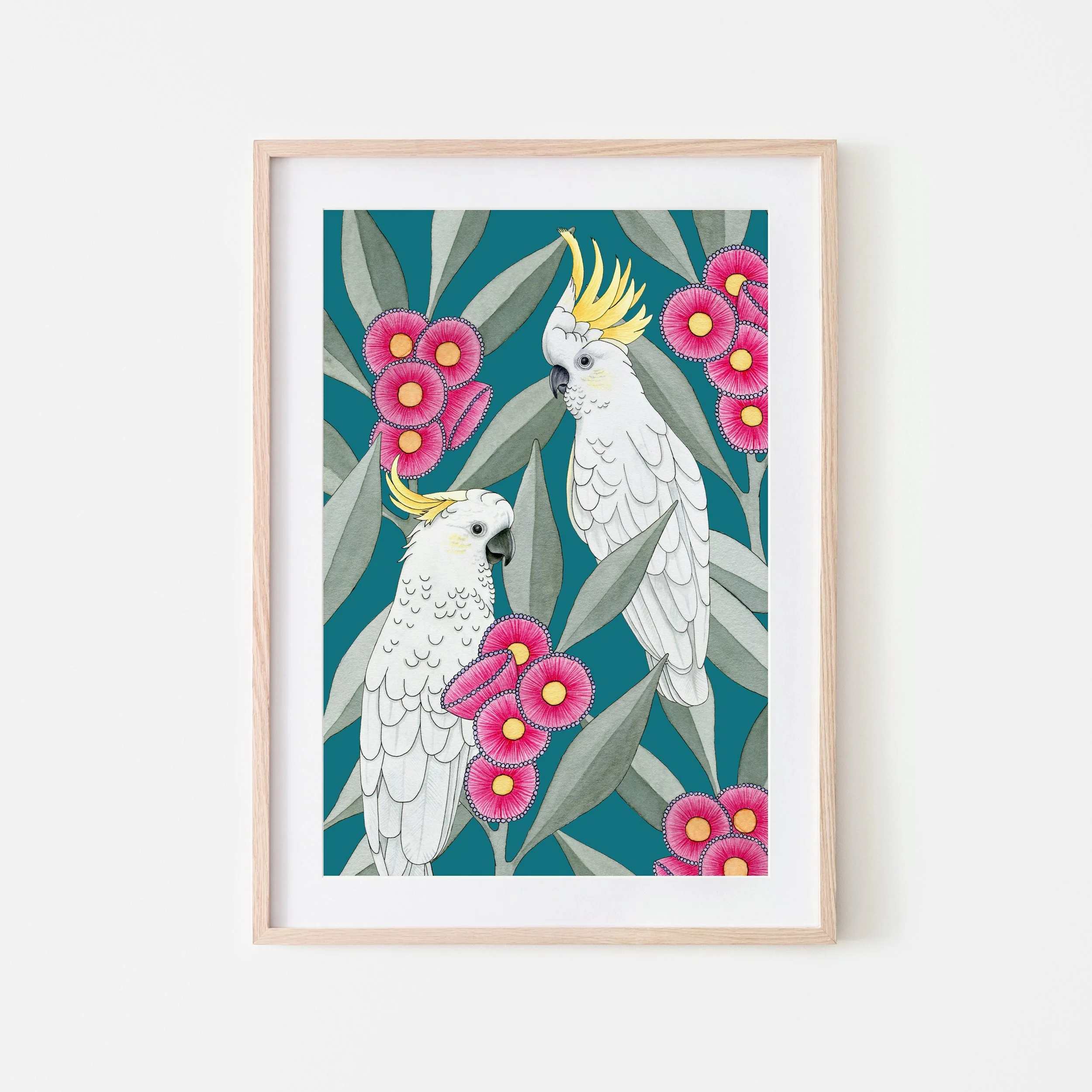 Art Print - SILVER GUM COCKATOOS