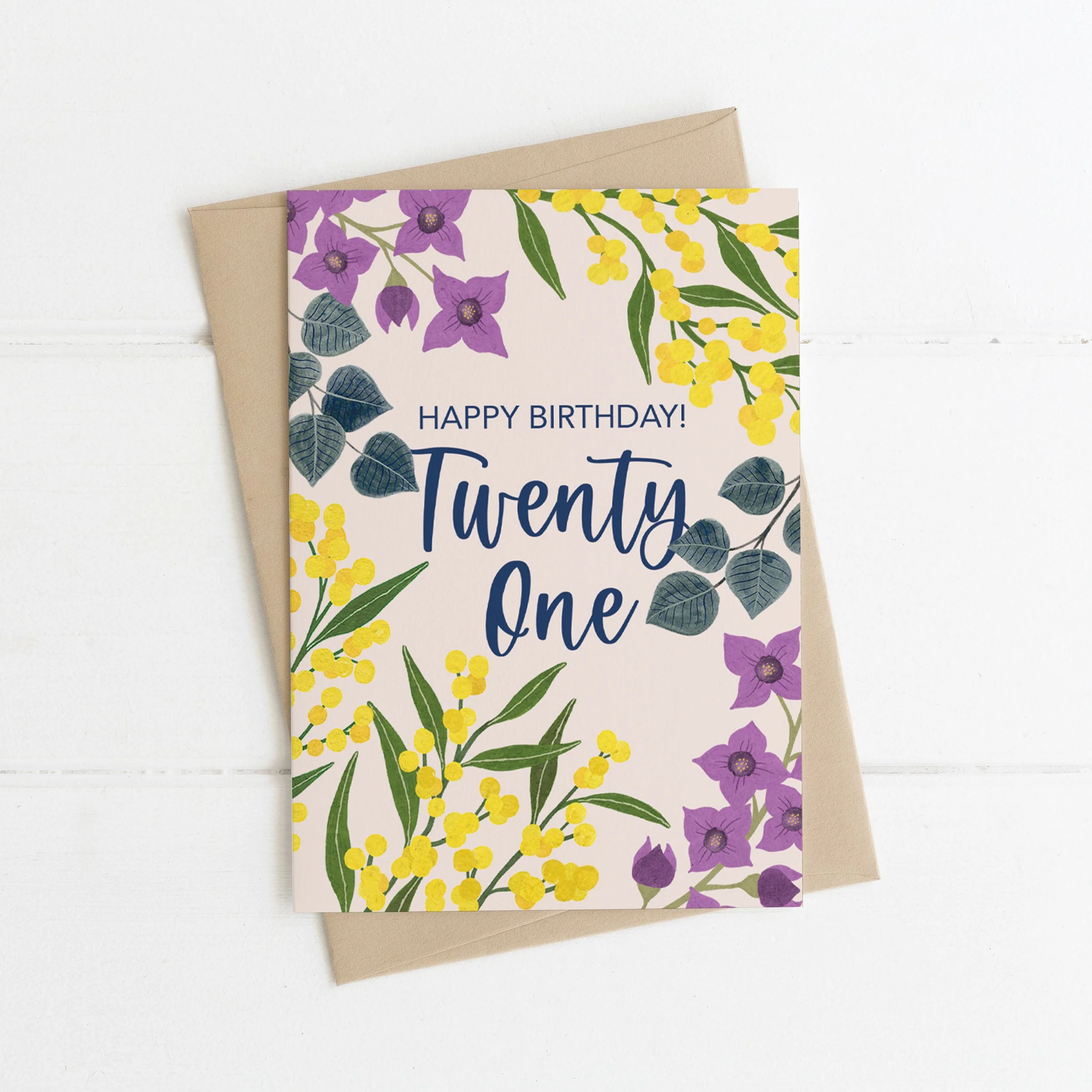 Greeting Card - 21 BIRTHDAY