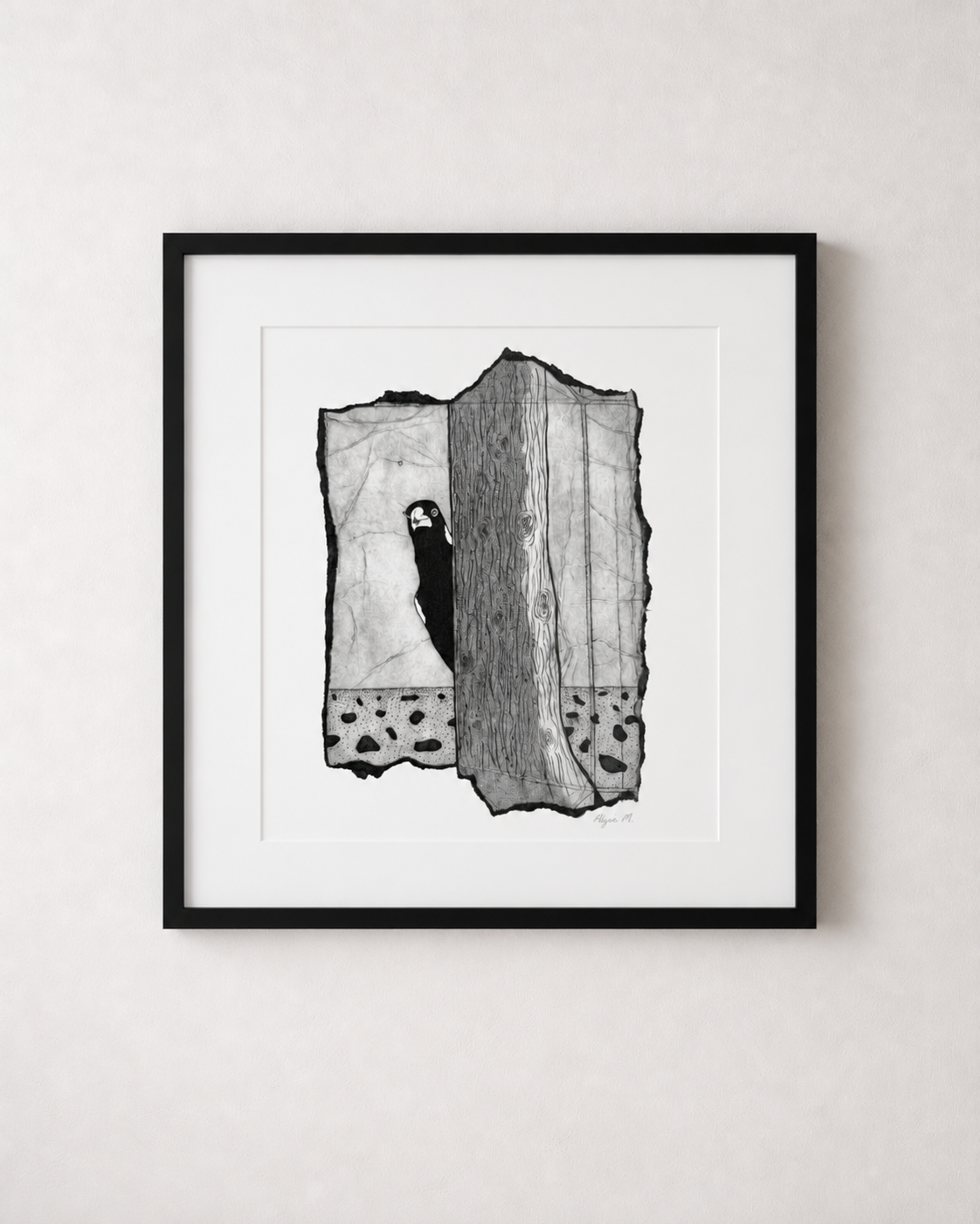 Collagraph Print - A CURIOUS MOMENT