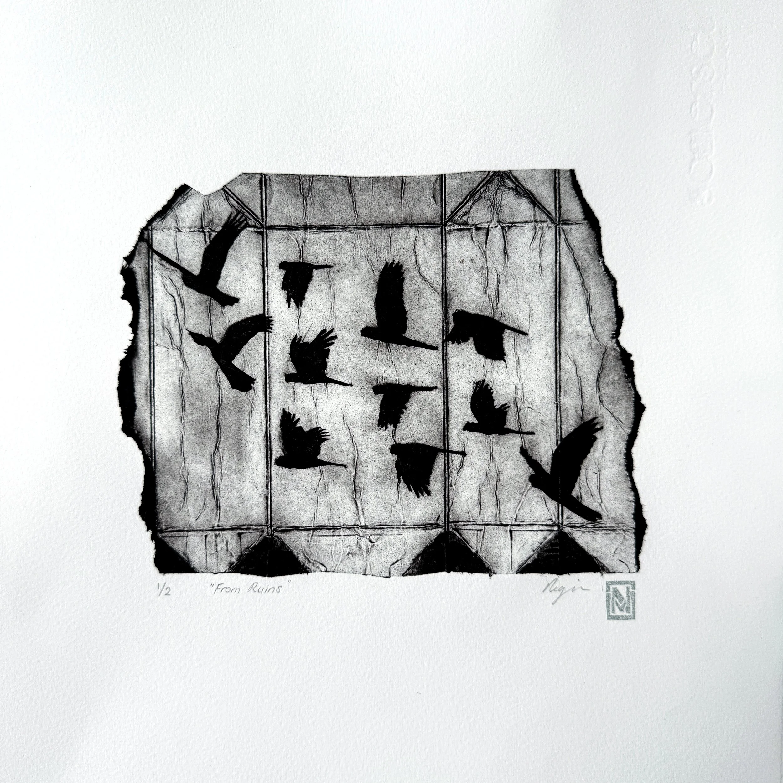 Collagraph Print - FROM RUINS