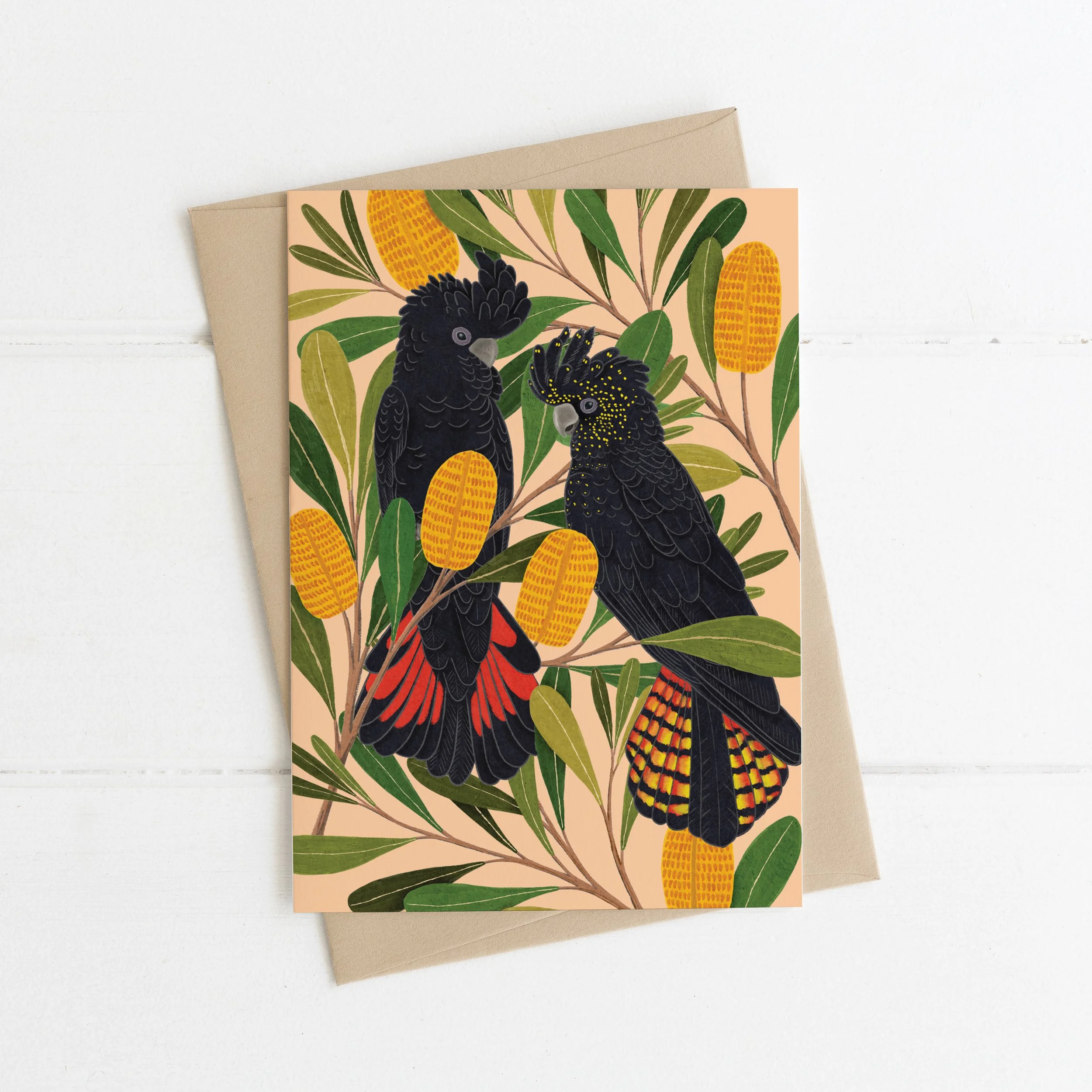 Greeting Card - COCKATOOS & BANKSIA