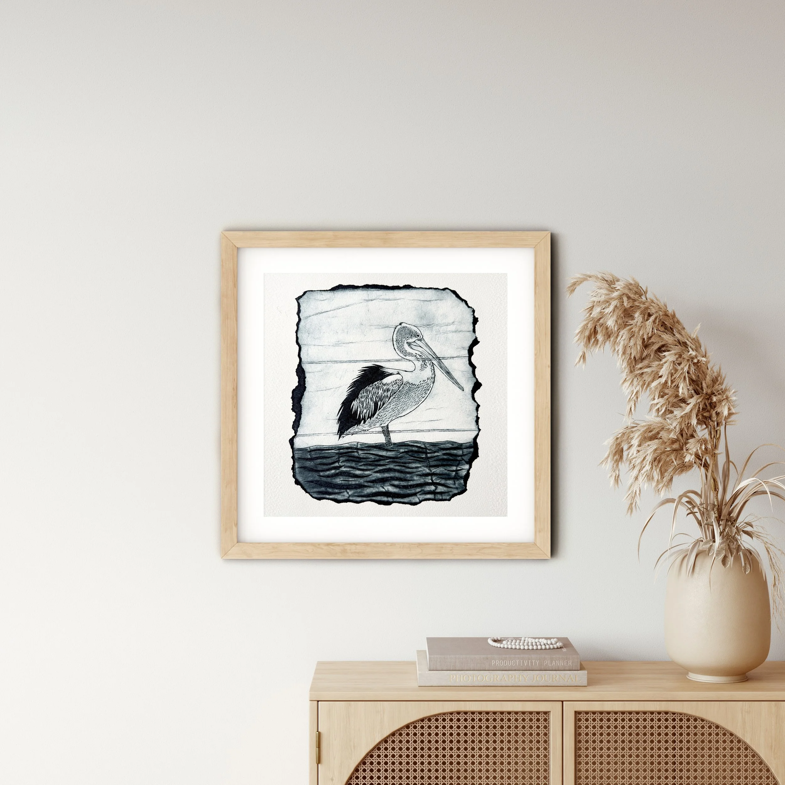 Collagraph Print - IN QUIET WATER