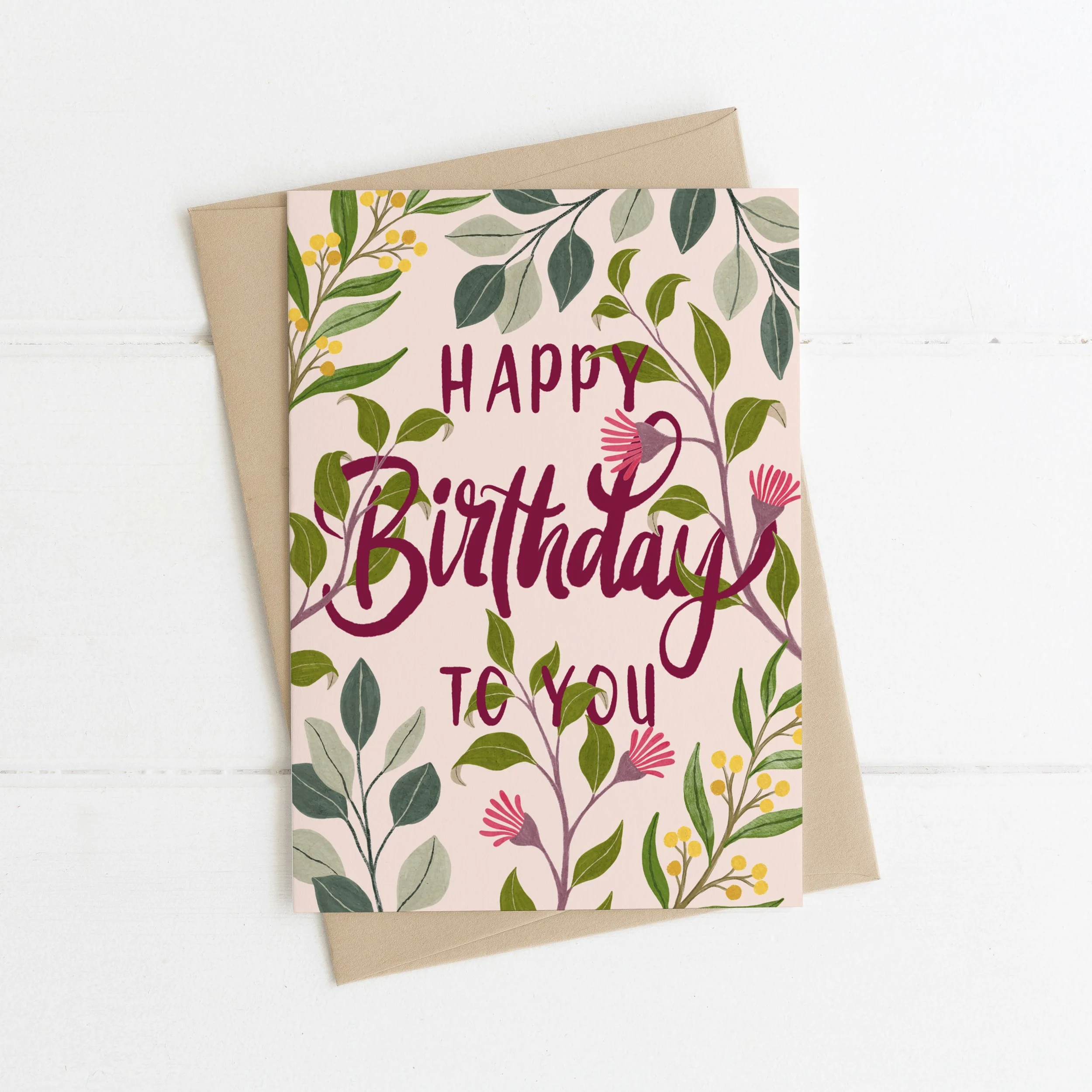 Greeting Card - BIRTHDAY BLOSSOMS