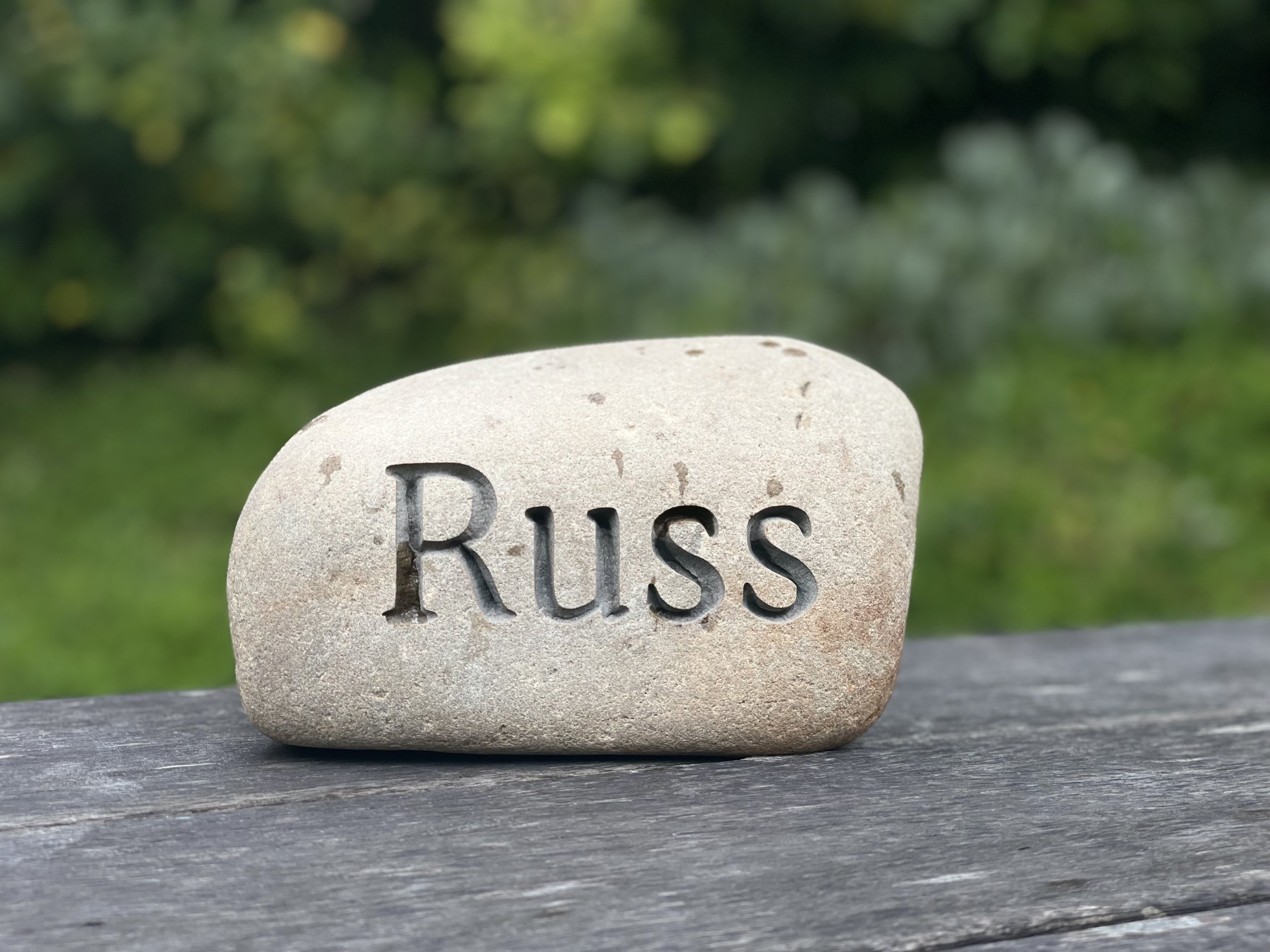 Engraved Stone Co Russ Name Engraved Stone