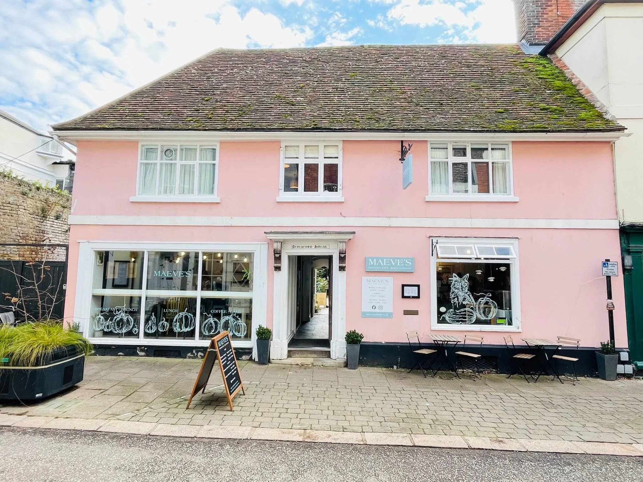 Our new signs are up!

You may have noticed that a few weeks ago, we updated our logo.

We decided to remove the tea room from our logo to more accurately reflect what Maeve's is and how we have evolved during the past two years. We strive to offer o