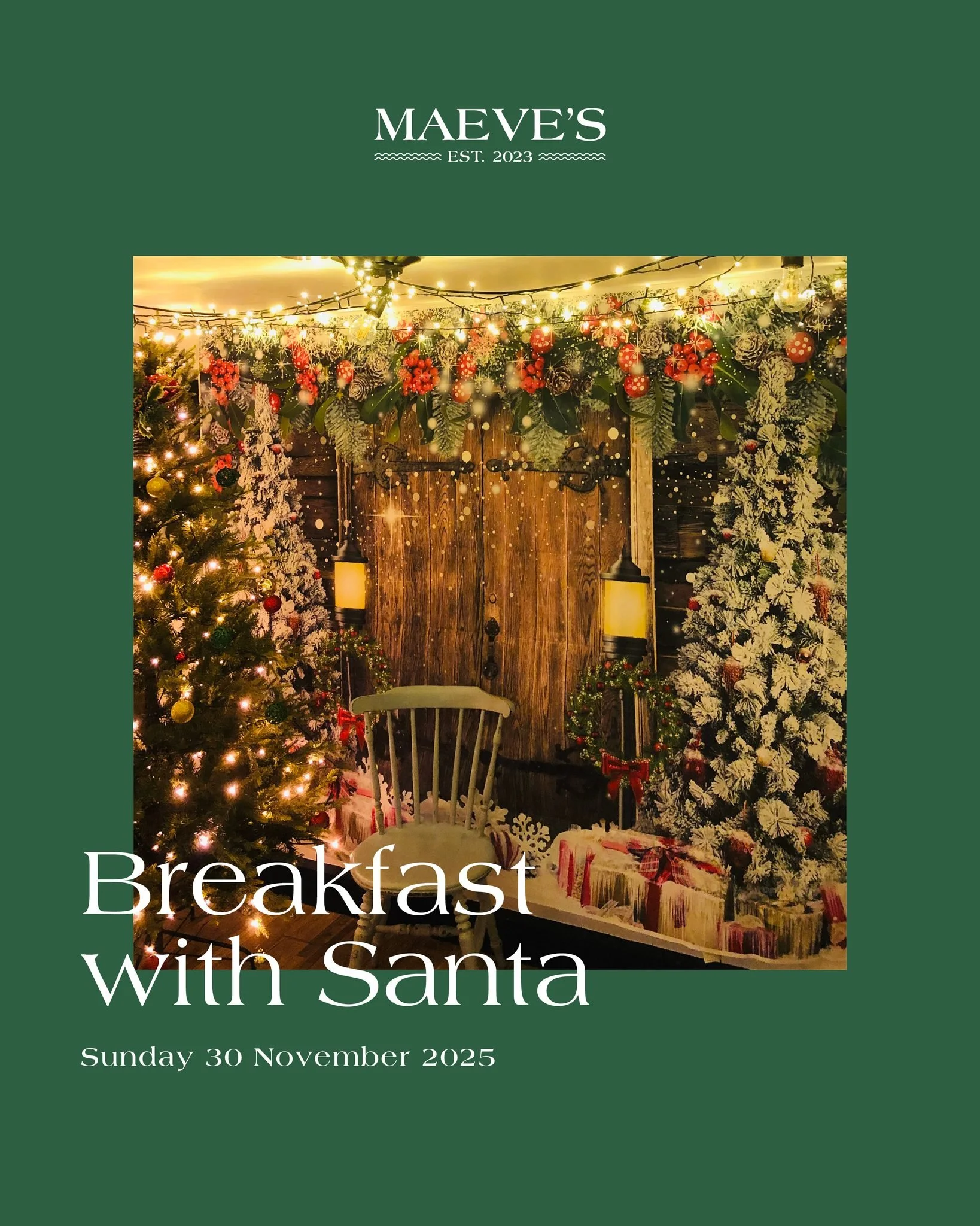 🎅🏼 Breakfast with Santa 🎅🏼

Step into our magical wonderland this festive season and enjoy a delicious breakfast, followed by a visit to see Santa in his grotto.

📅 When: Sunday 30 November
⏰ Time: 9:00am &ndash; 11:30am
🎟 Cost: &pound;20 per c