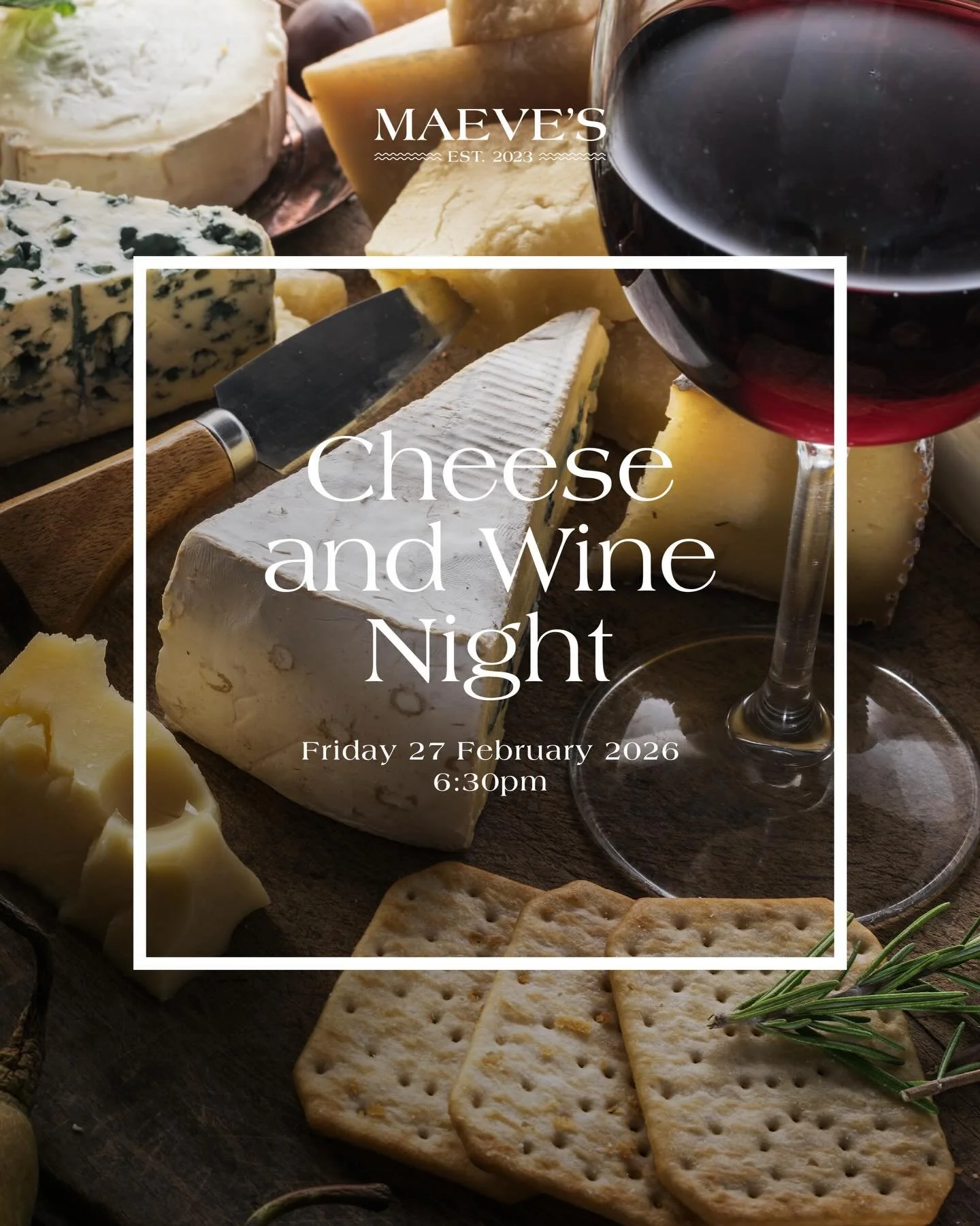 Love cheese? Love wine? Then our Cheese and Wine Supper Night is for you! Here is all you need to know.

📆 Friday 27 February 
🕰️ 6:30pm
🎟️ &pound;50 per person

With limited tickets still available, don't miss out. Secure your place today and com
