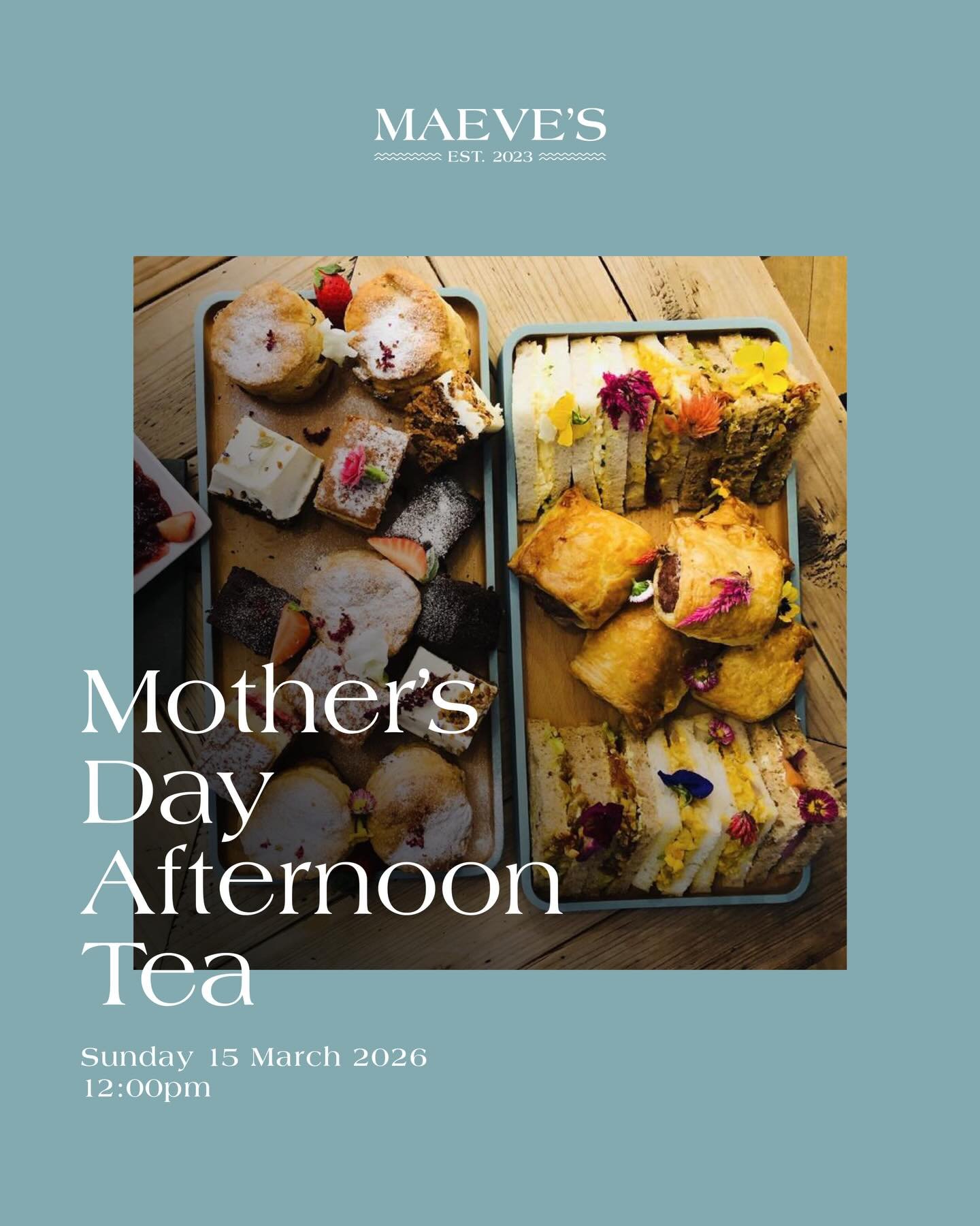 🌸🌼 Mother's Day Afternoon Tea 🌸🌼

This Mother's Day, enjoy our homemade sandwiches, cakes and scones. Sip your chosen tea and listen to the fantastic Jade MayJean as her songs take you through the afternoon. 

Share the afternoon with your loved 