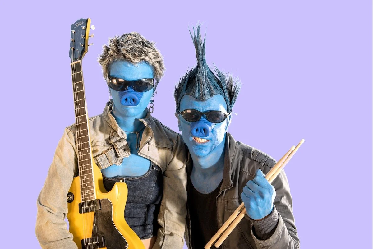 Promo poster for SNOUT: The Rock Opera. Featuring a stylized pig character and bold rock-themed typography for the Australian theatrical production.