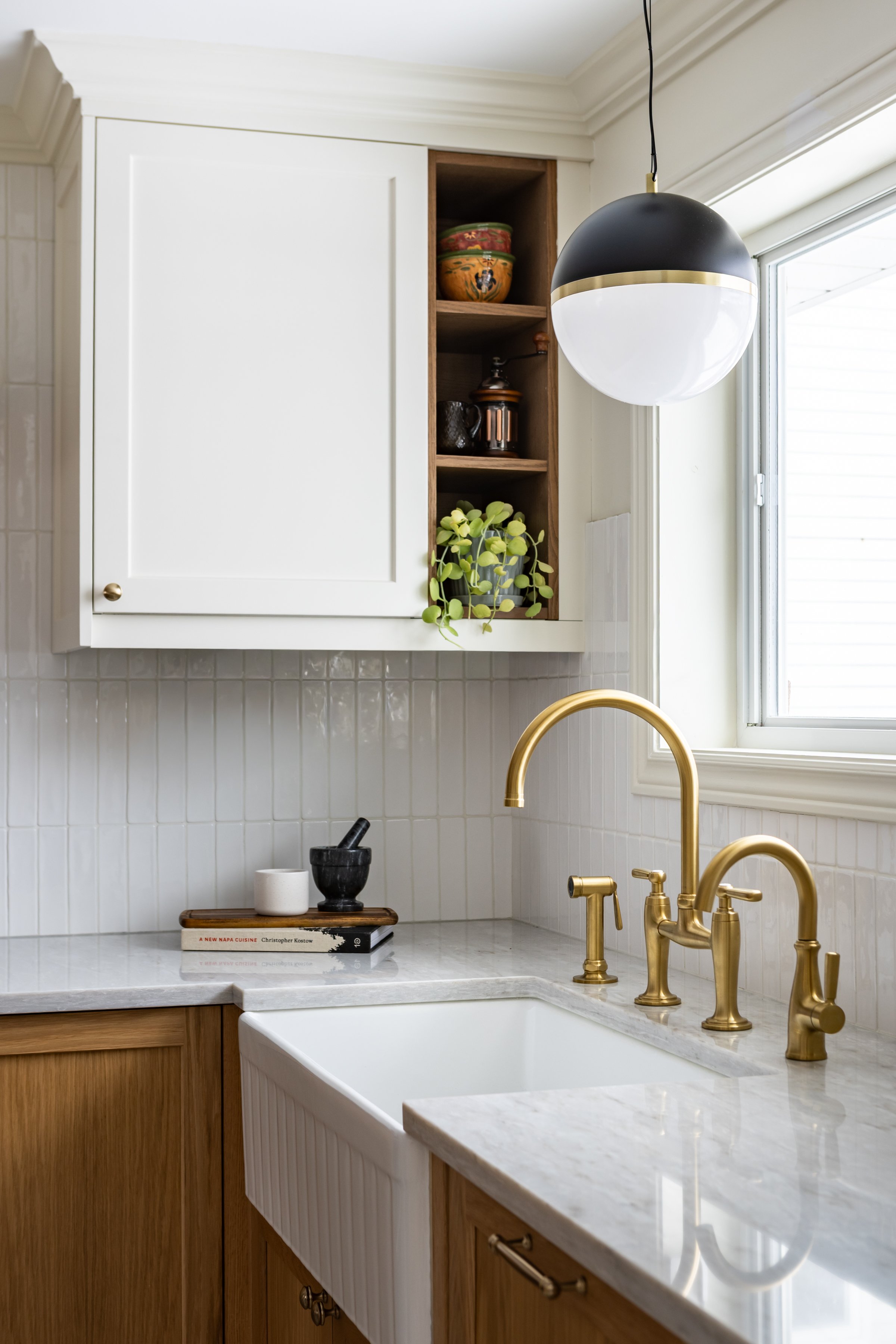 Kitchen detail — moody transitional main floor renovation in Ajax Ontario, Project Dream Home by Inspired Spaces Design Studio
