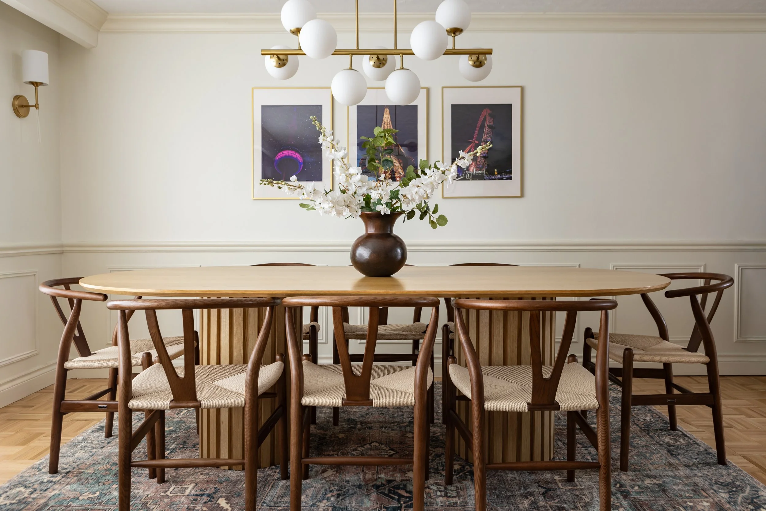 Living & Dining Room — moody transitional main floor renovation in Ajax Ontario, Project Dream Home by Inspired Spaces Design Studio