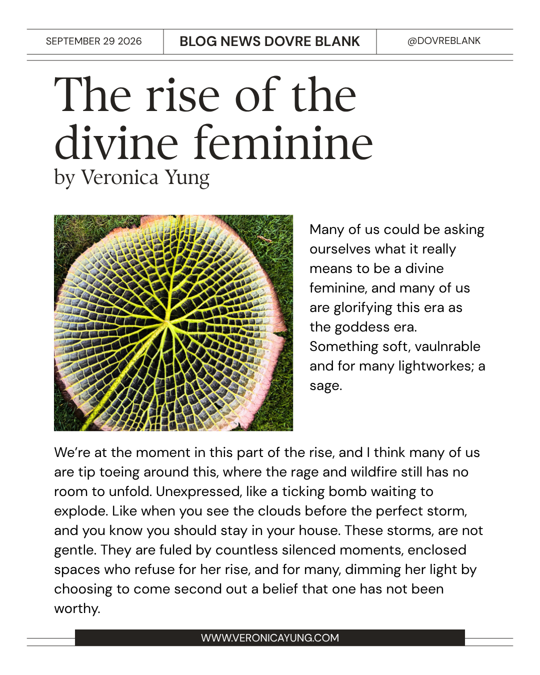 The rise of the divine feminine