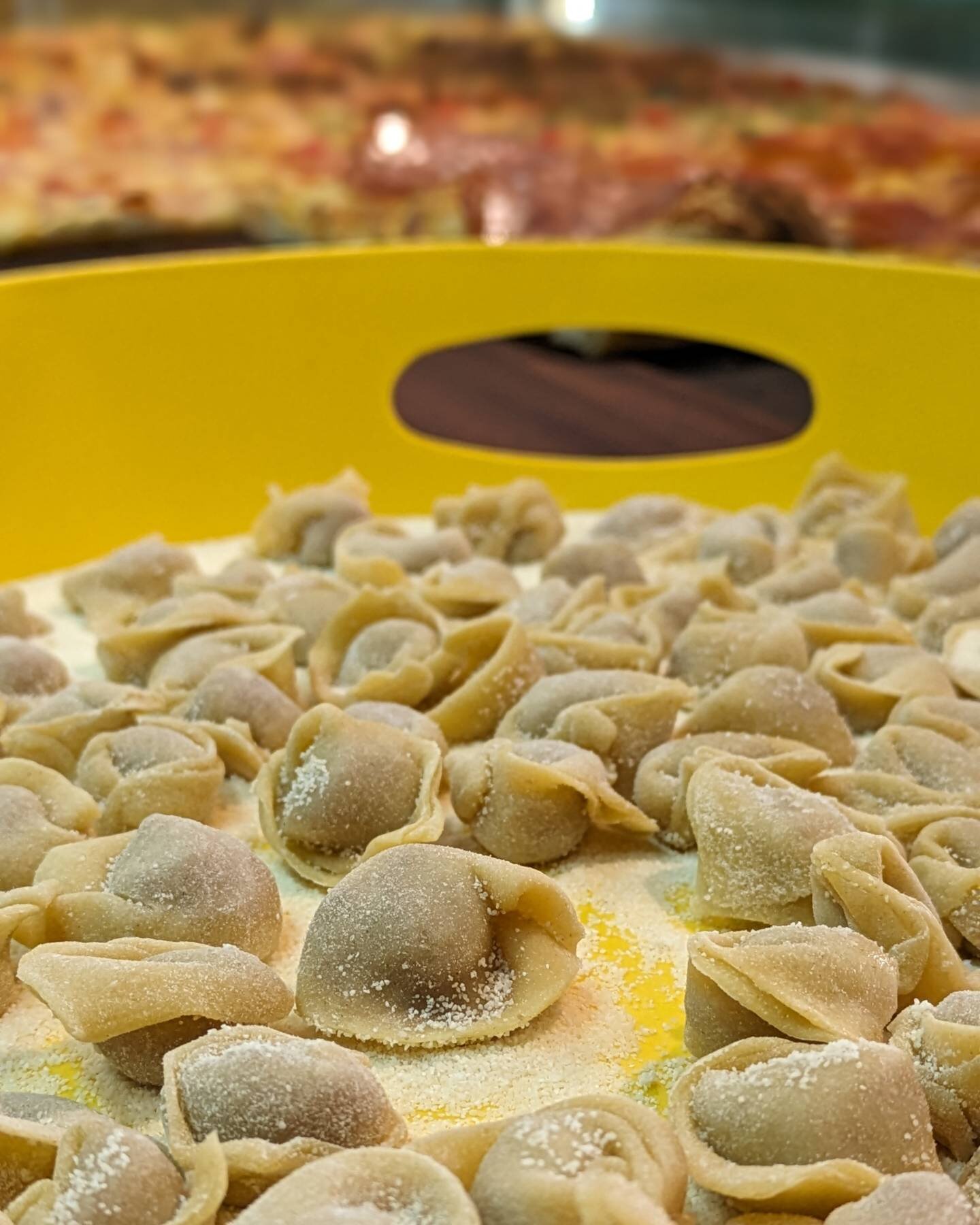 Have you tried our hand made Tortellini yet? They go perfectly with broth or with a simple sauce. Order some now from https://www.pomodoropizzeria.com/pasta-form and we will make them fresh for you!