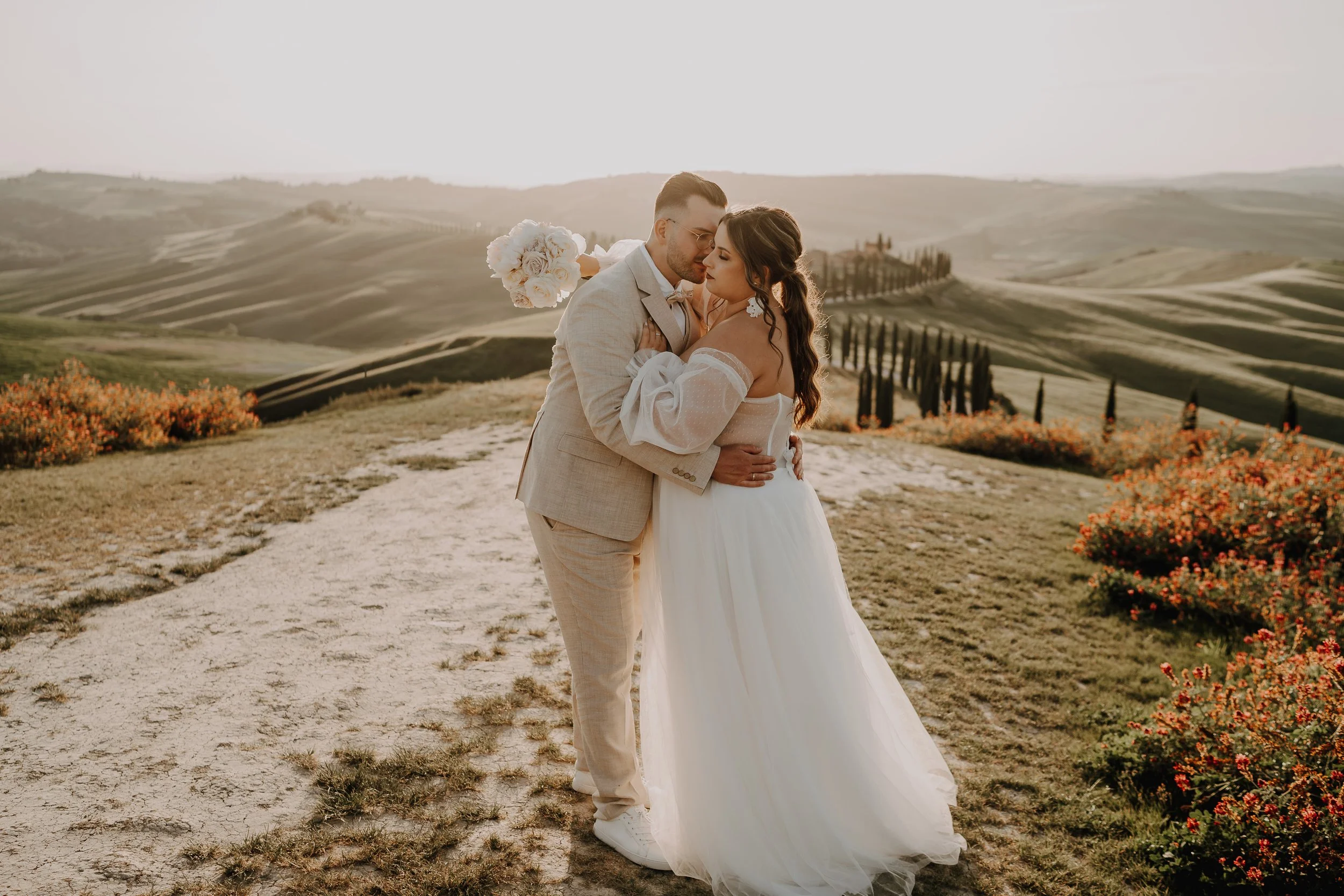 Brautpaar in der Toskana fotografiert von Claudia Hilgenböker Hochzeitsfotograf Lemgo