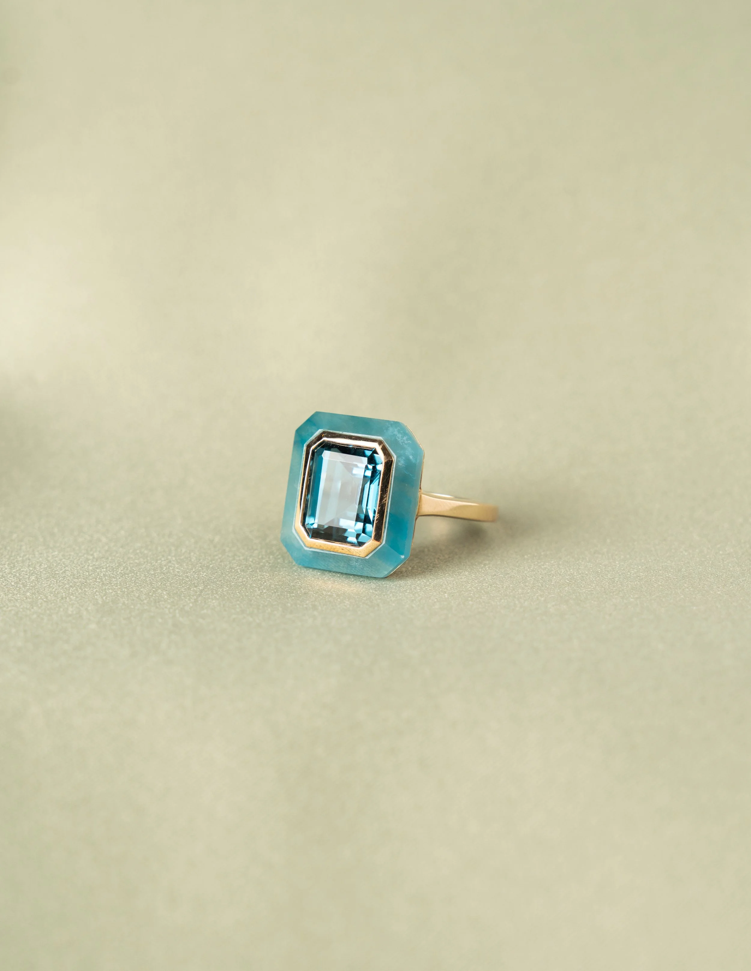 Jade + Topaz Statement Ring