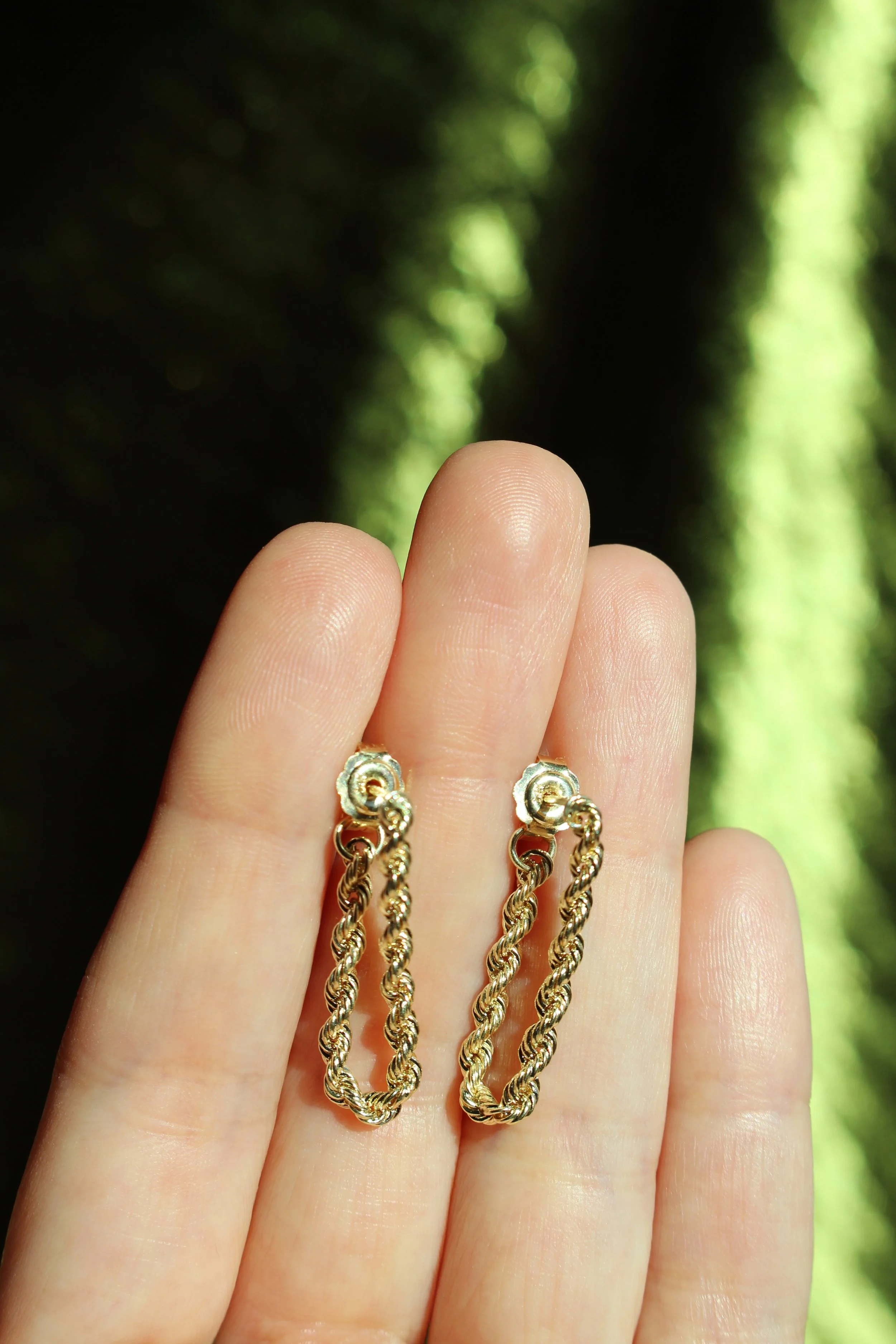 Rope Chain Stud Earrings