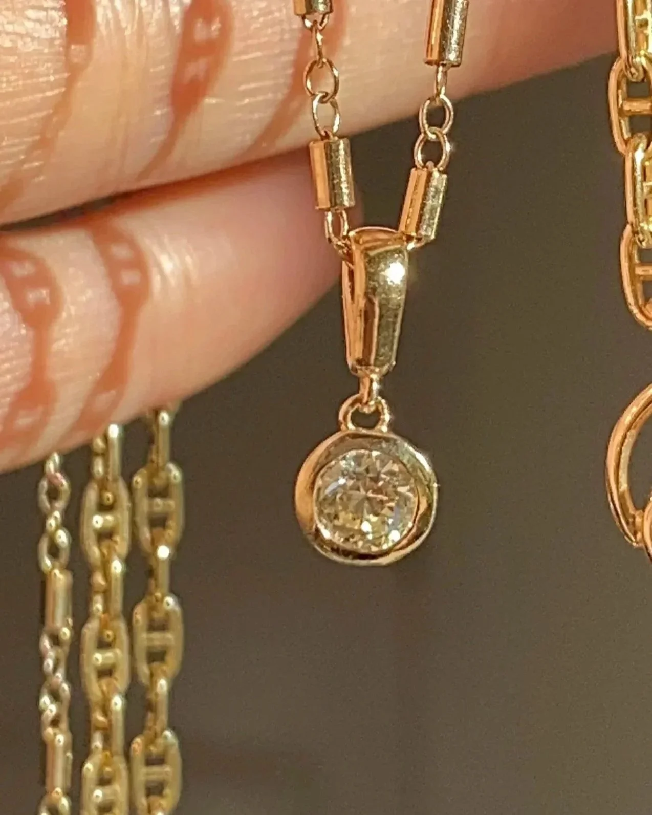 Summer Sale - Diamond Bezel Charm
