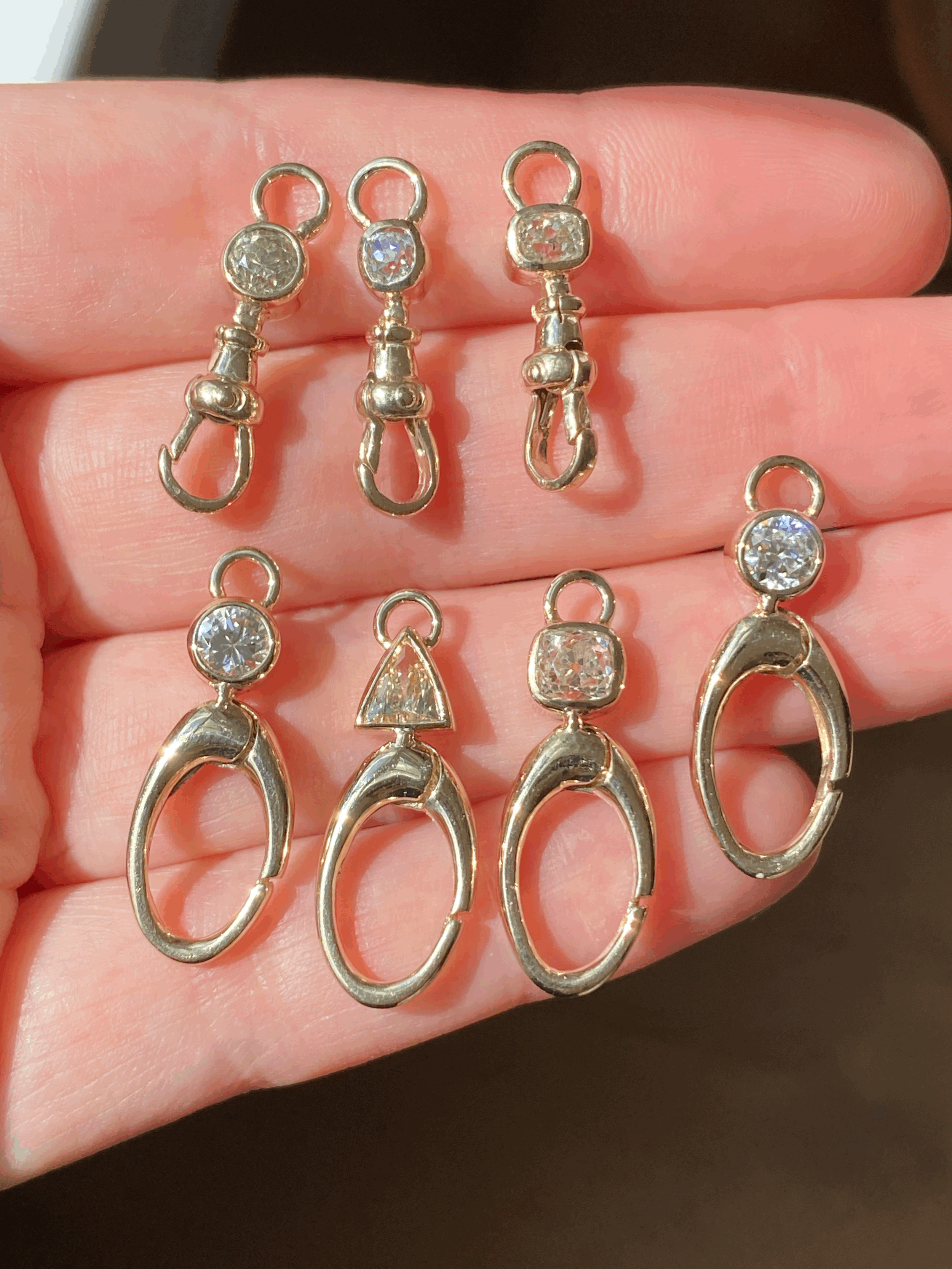 Antique Diamond Connectors/Clasps