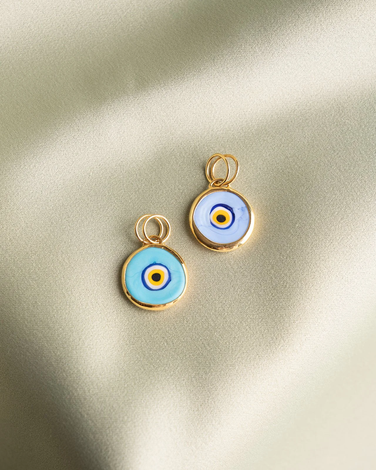 Opaline Glass Evil Eye Charms