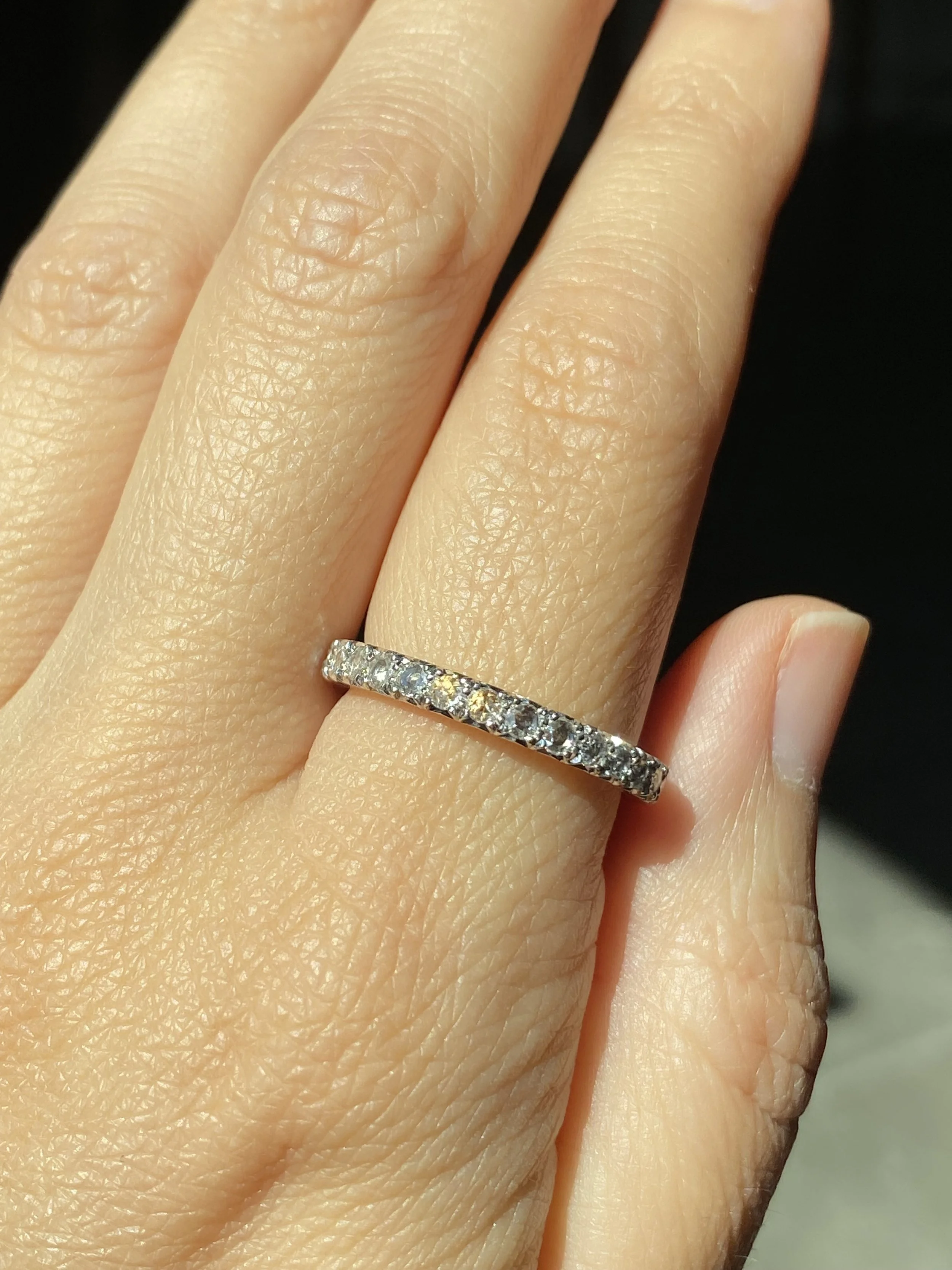 SUMMER SALE - Antique Rose Cut Diamond Eternity Band