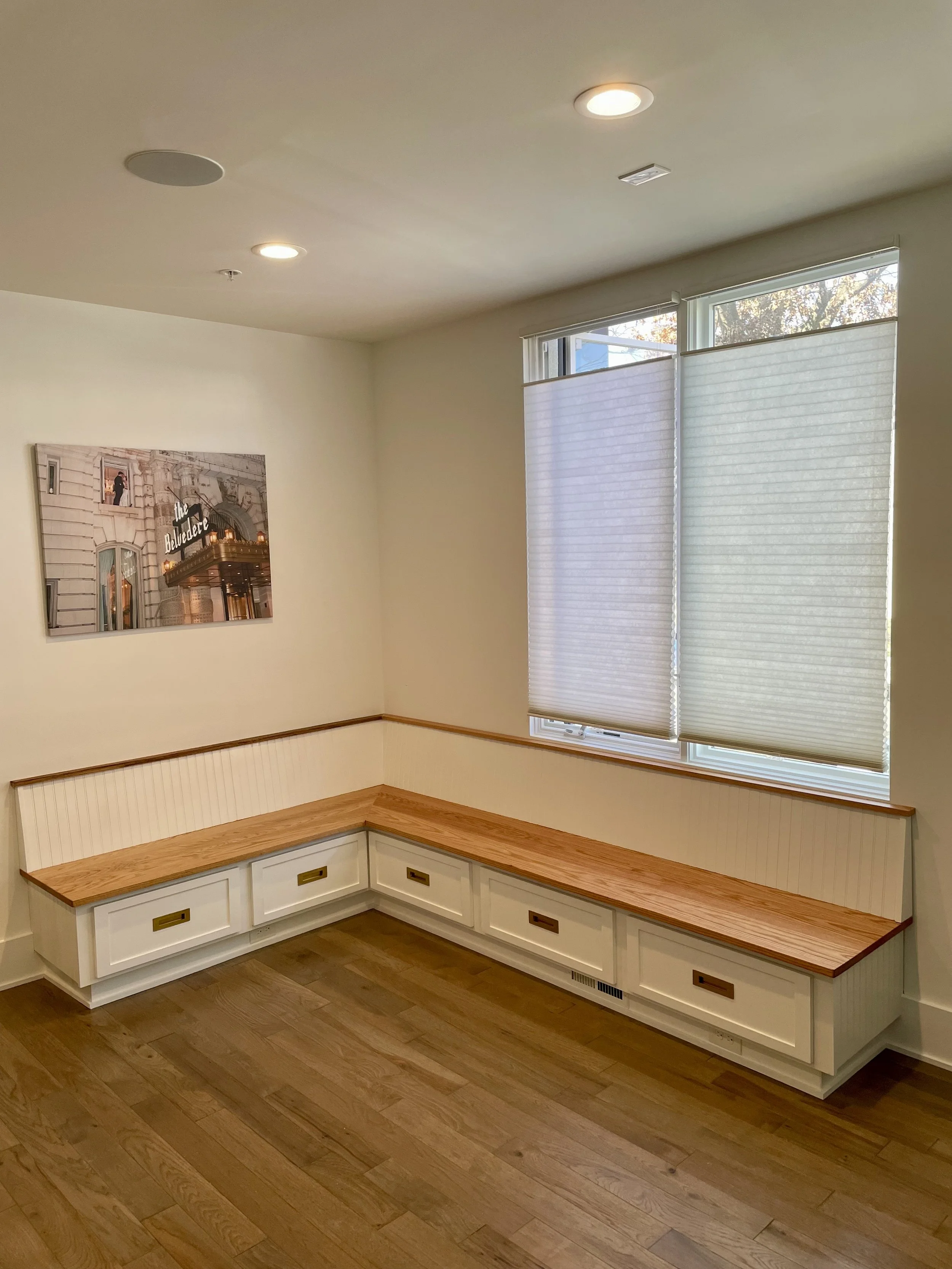 Banquette with drawer storage
