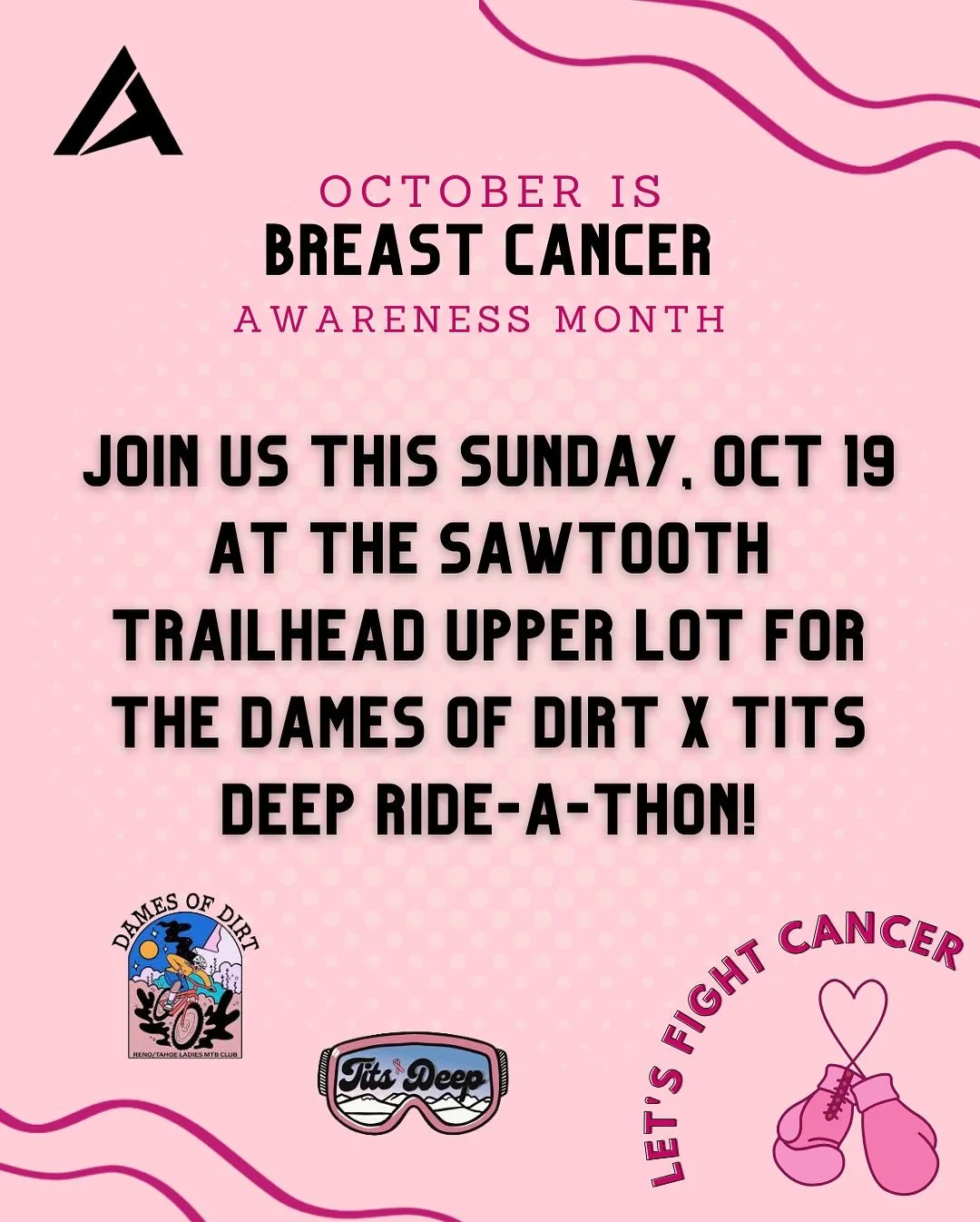 Forget this snow a little longer and JOIN US for a Ride-A-Thon on Sunday October 19th at the Sawtooth Trailhead!

OCTOBER IS BREAST CANCER AWARENESS MONTH! We will be joining &amp; supporting @damesofdirt at this rad event to raise money and awarenes