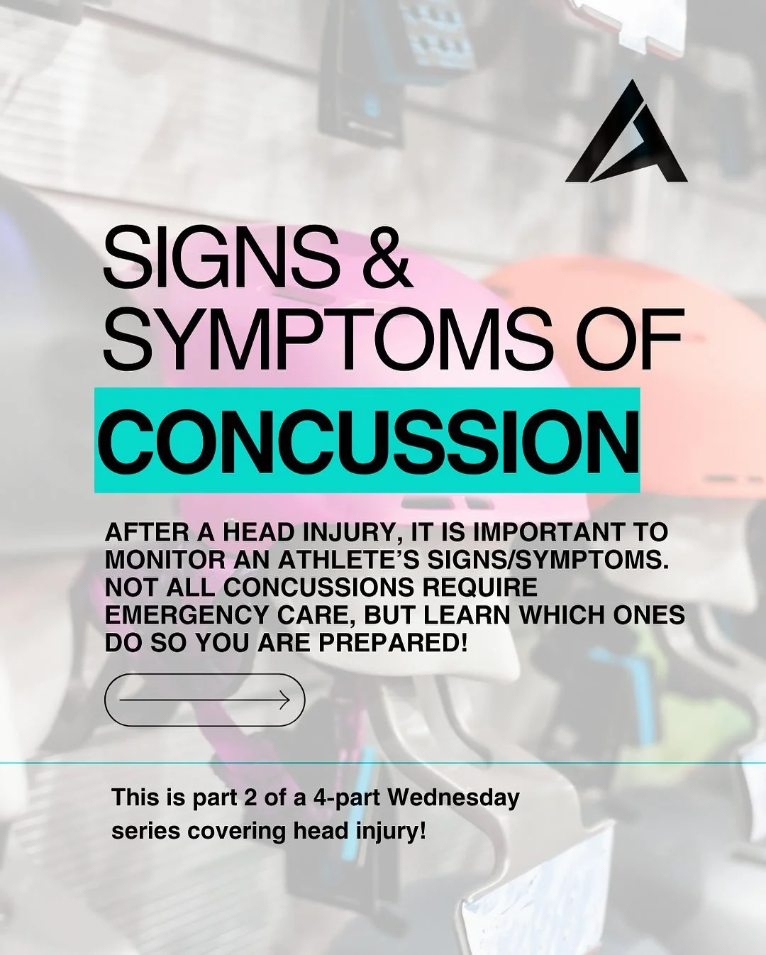 🧠Part 2 of 4 in our WEDNESDAY CONCUSSION SERIES!🧠

There are many signs and symptoms of concussion so it is important to be able to identify them and monitor for changes.

Important to remember: you DO NOT have to black out in order to have a concu