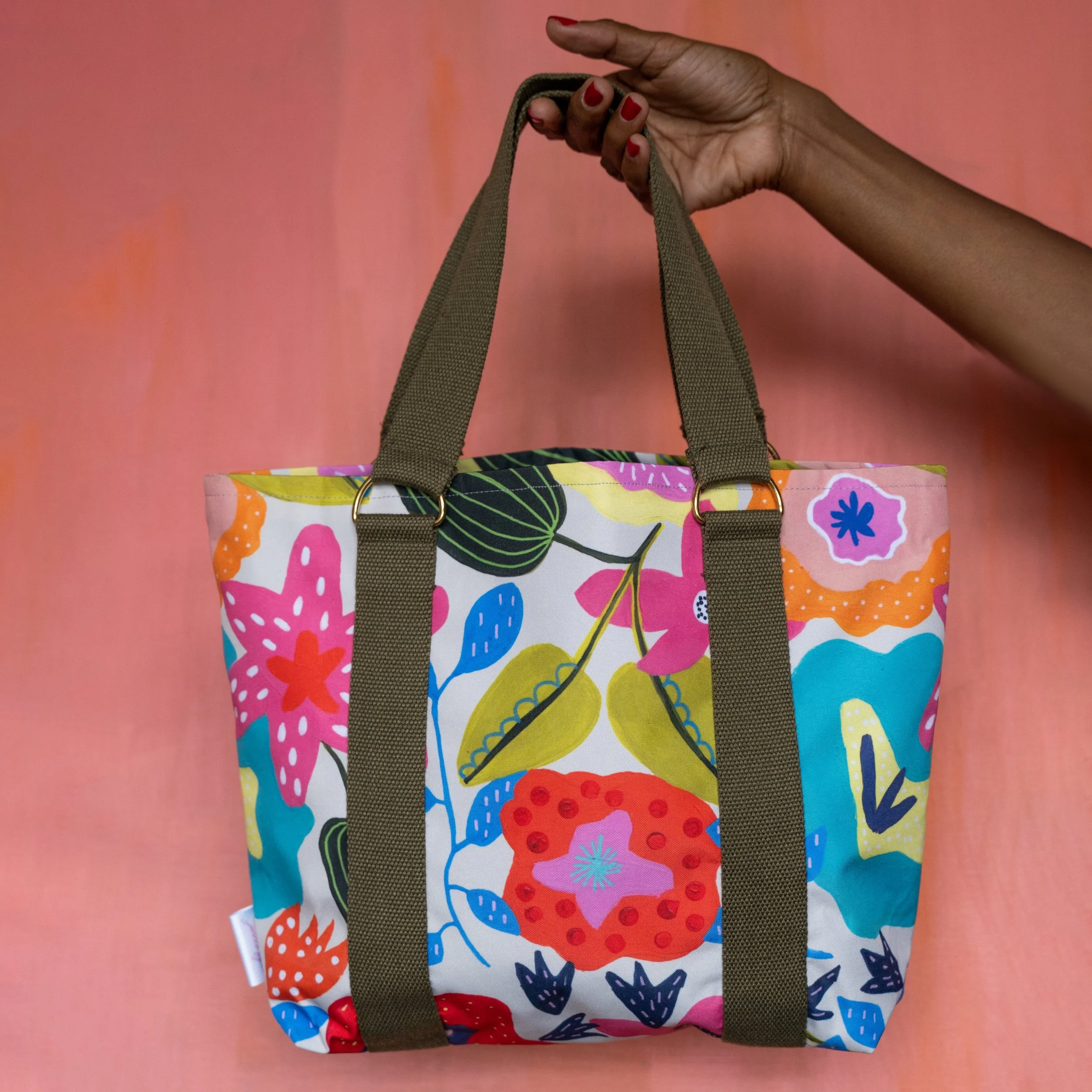 Colourful small tote bag UK by Jennie Fynn