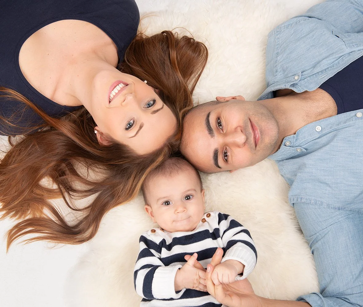 Fotografering familj barn studio
